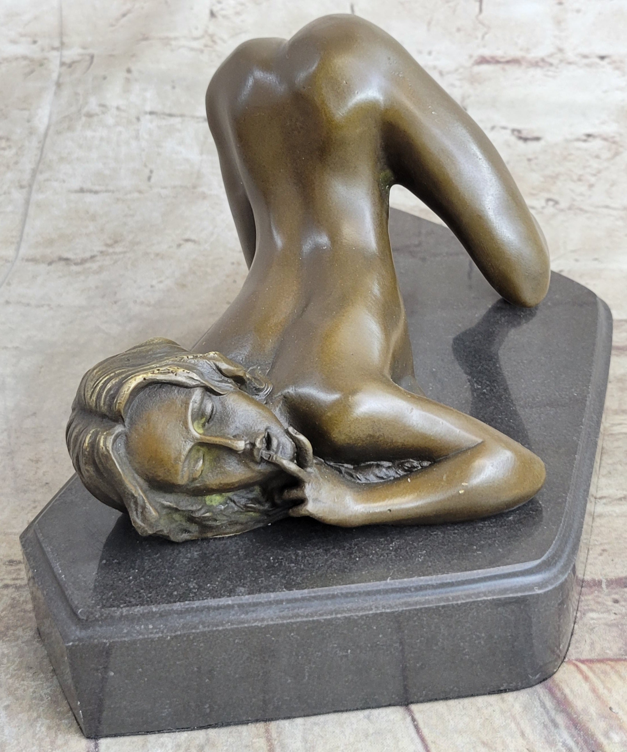 Bronze Nude Women Sculpture Erotic Abstract Gift Sexual Naked Lady Sta