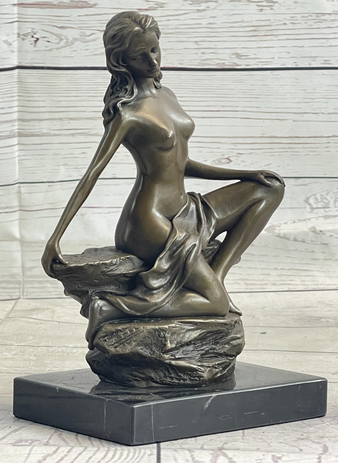 Nude Bronze Female Figurine Statue Naked Sexy Erotic Woman Lady Sculpt