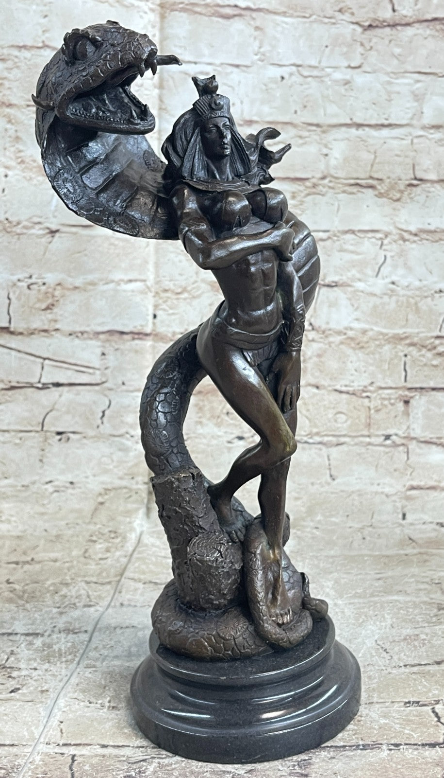 Handmade Bronze Figure - Girl with Whip- sign. Preiss Nude Naked Sculpture  Sale