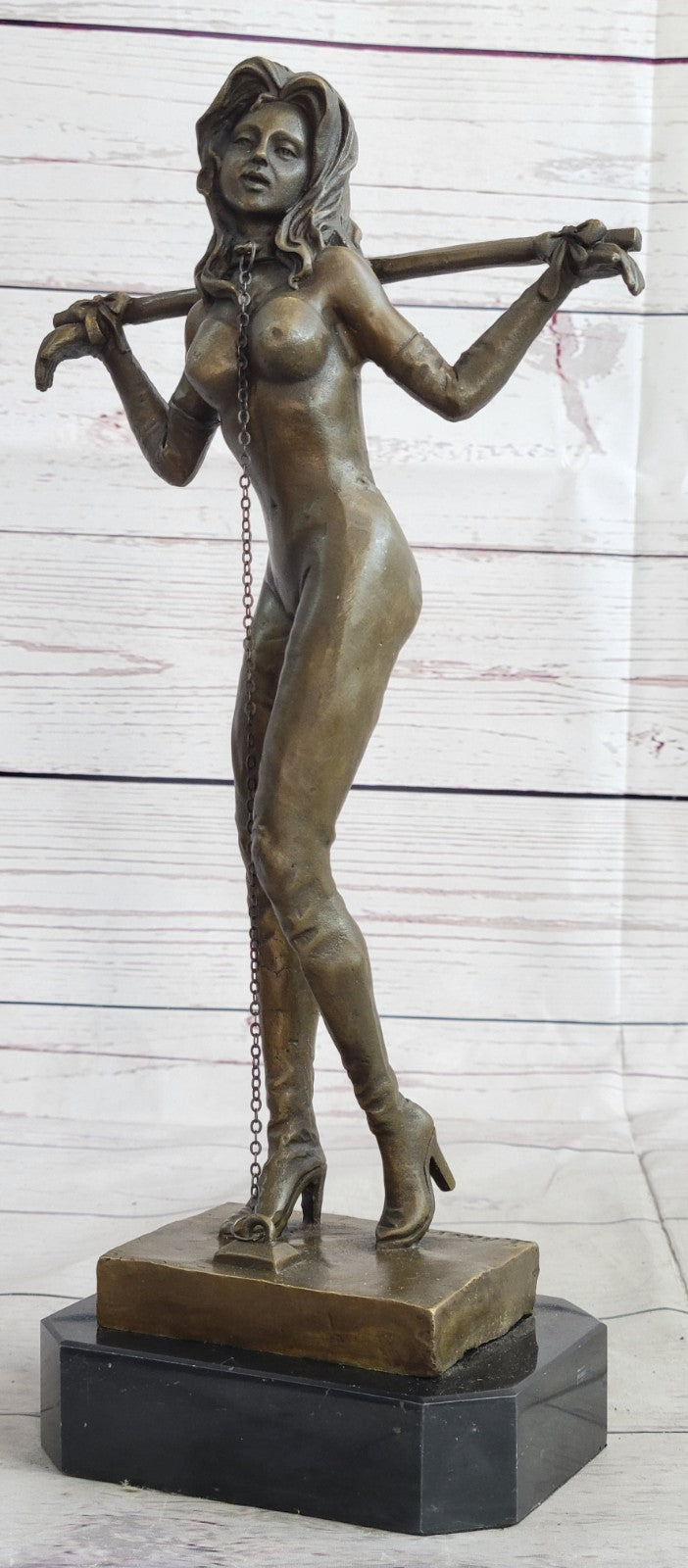 German Sexual Nude Girl Sculpture Hot Cast Erotic Bronze Artist Art Fi