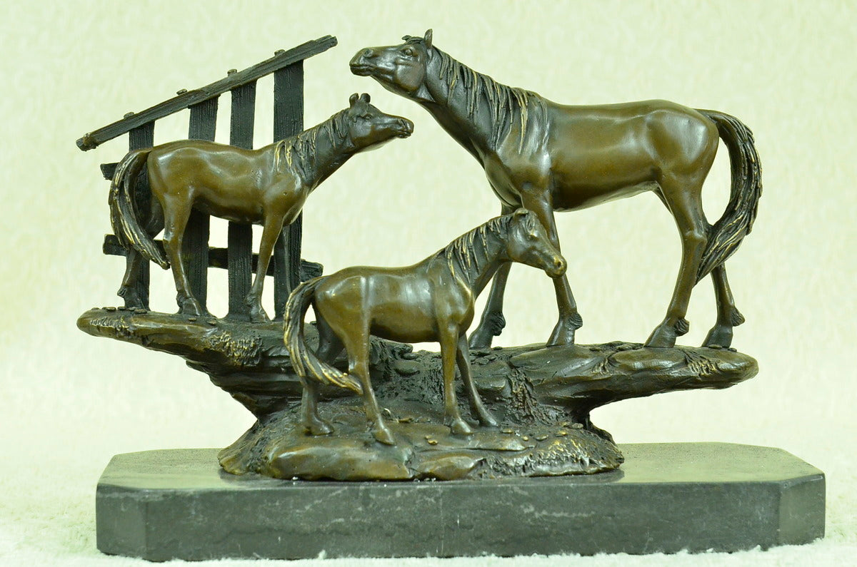 Brilliant Bronze Sculpture ~ Equestrian Horse Mare Handcrafted