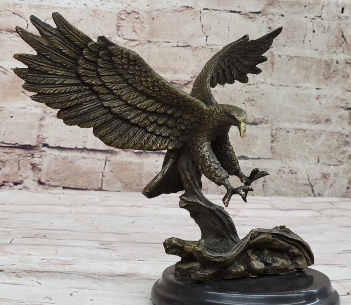 bronze eagle sculpture