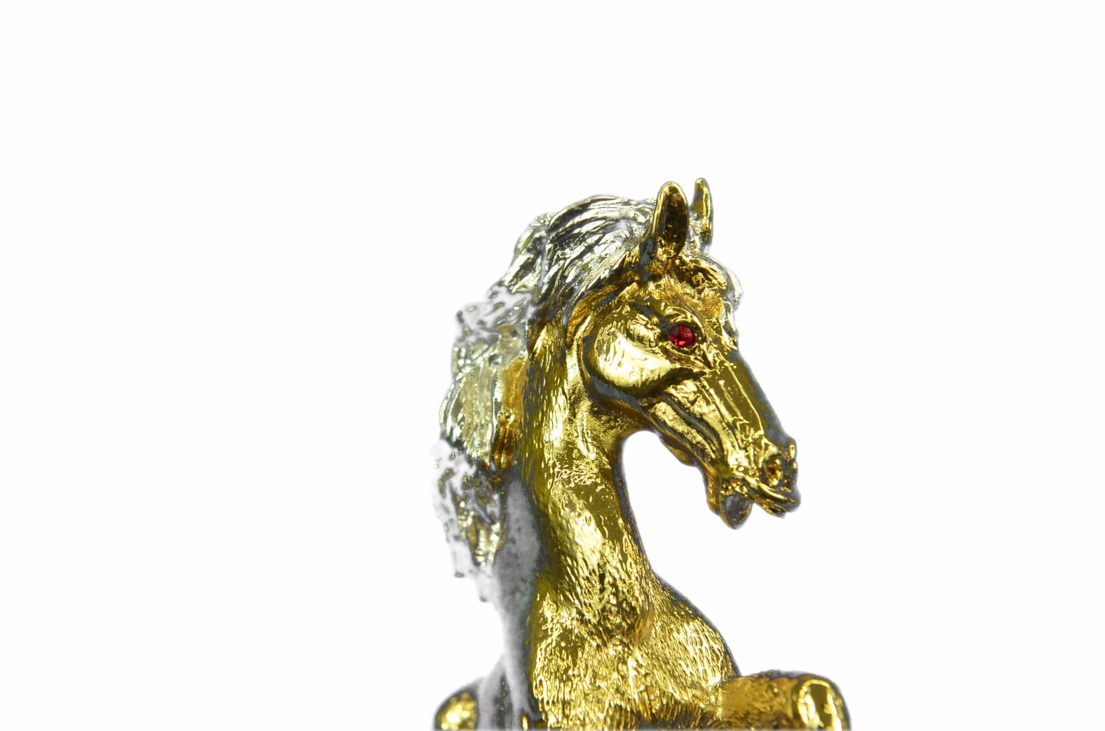 Collector Edition Stallion Wild Arabian Horse Bronze Sculpture 24K Gold Art Gift