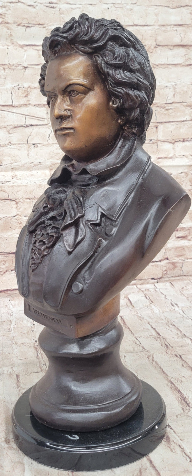 Beethoven Bronze Bust: Limited Edition Music Lover Sculpture Signed by Thomas