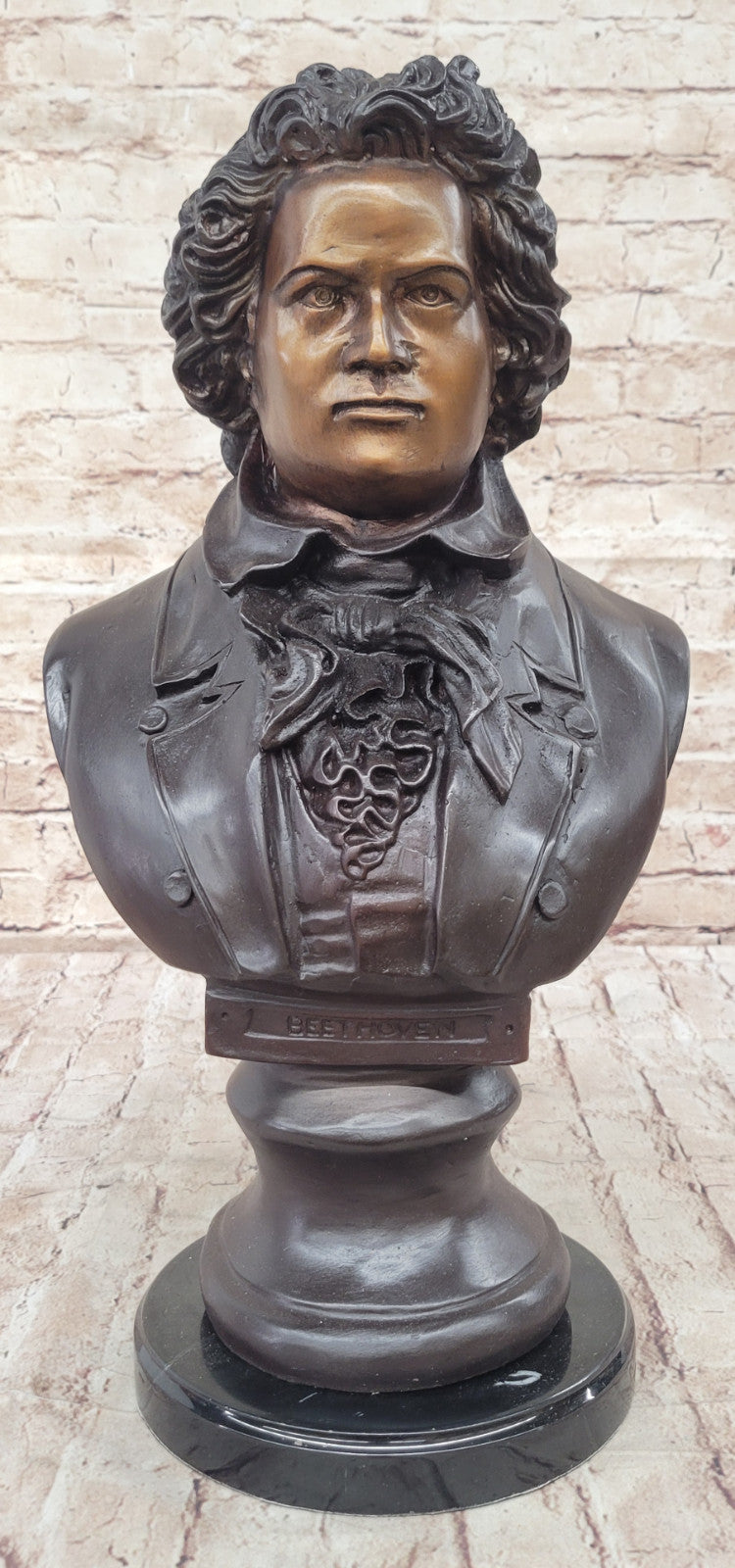 Beethoven Bronze Bust: Limited Edition Music Lover Sculpture Signed by Thomas