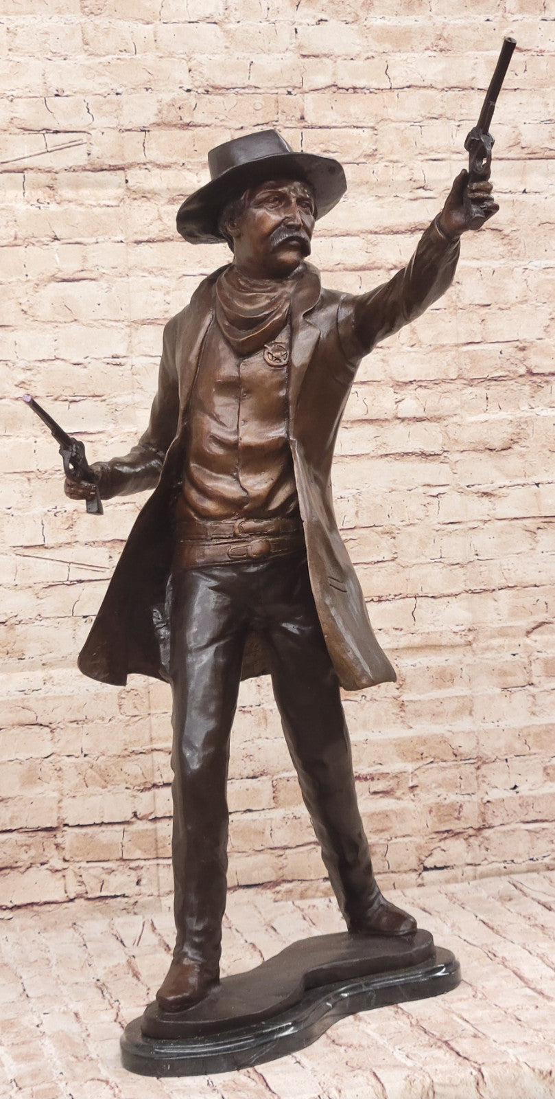 Russell's Wyatt Earp Bronze Sculpture: Two Gun Shooter Collector Editi