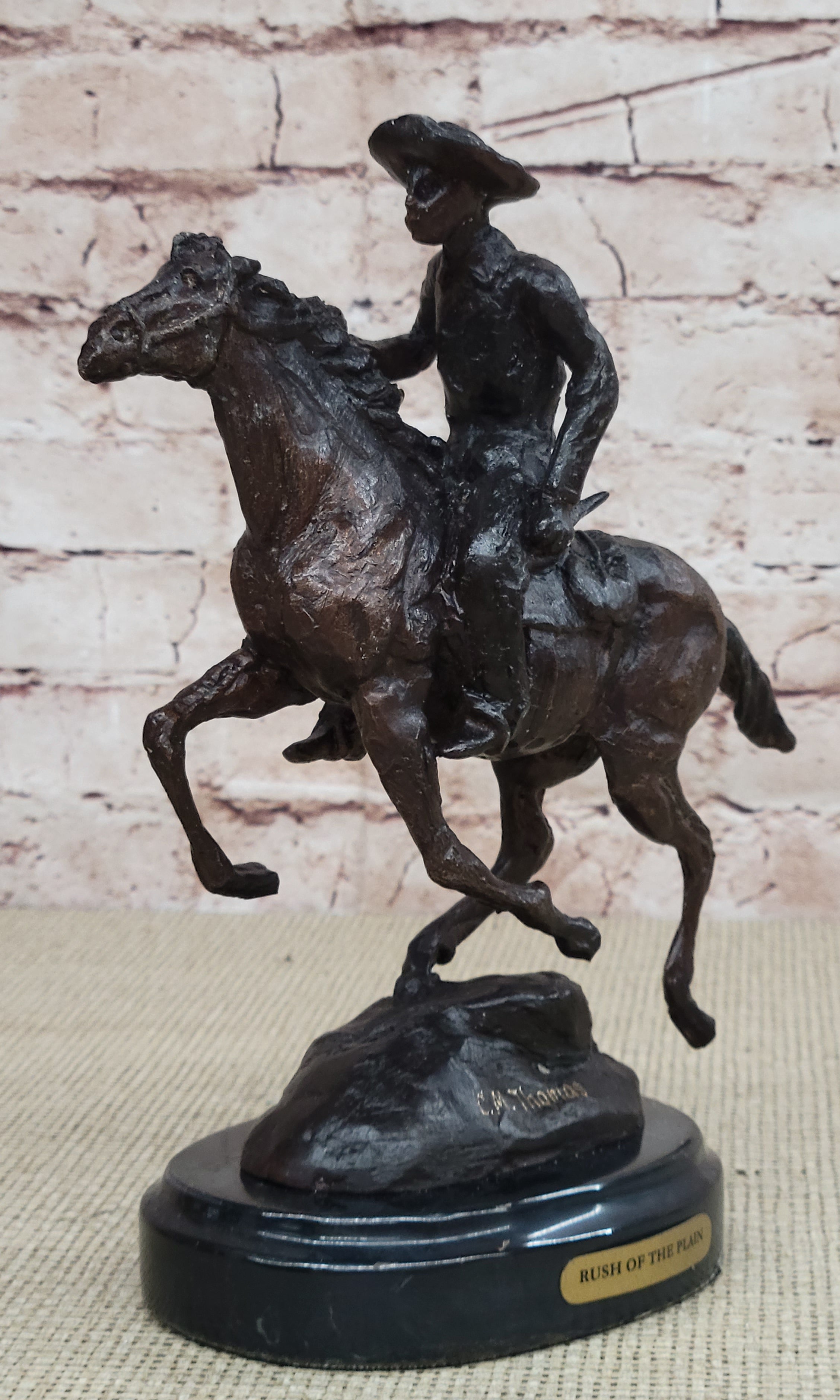 Handcrafted bronze sculpture SALE Horse Riding Man Trooper Frederic Remington