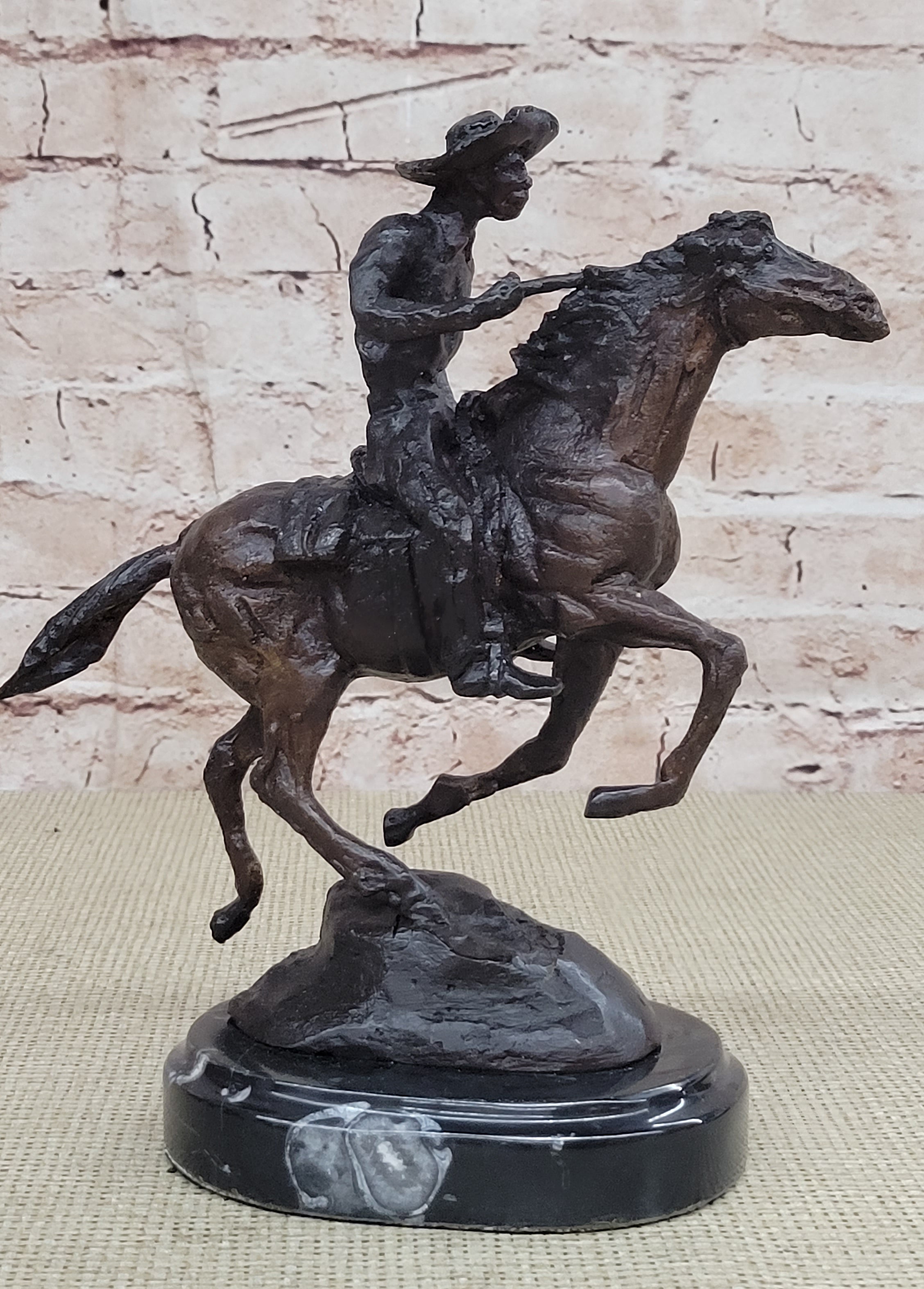 Handcrafted bronze sculpture SALE Horse Riding Man Trooper Frederic Remington