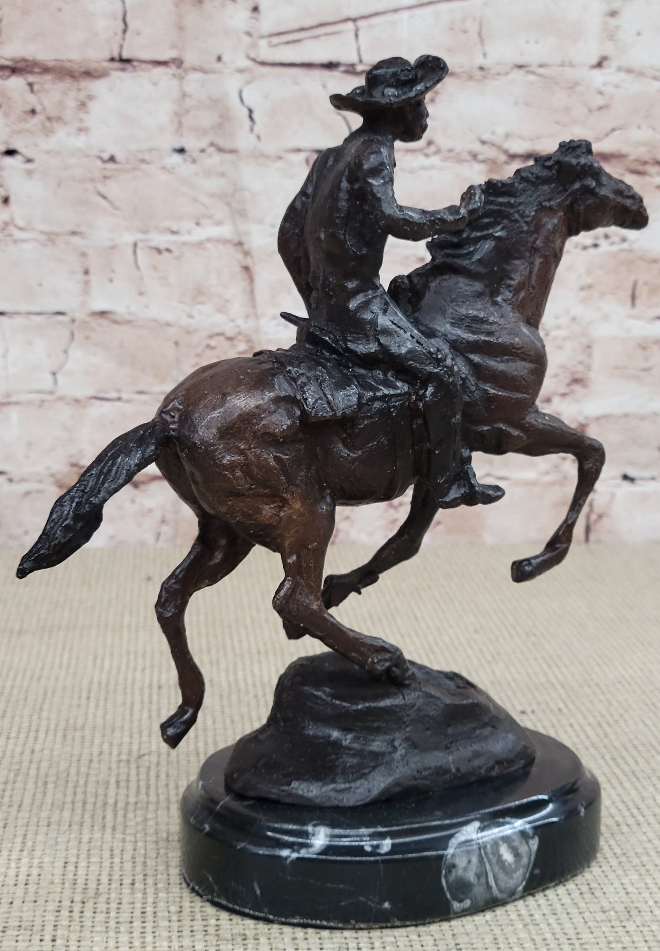 Handcrafted bronze sculpture SALE Horse Riding Man Trooper Frederic Remington