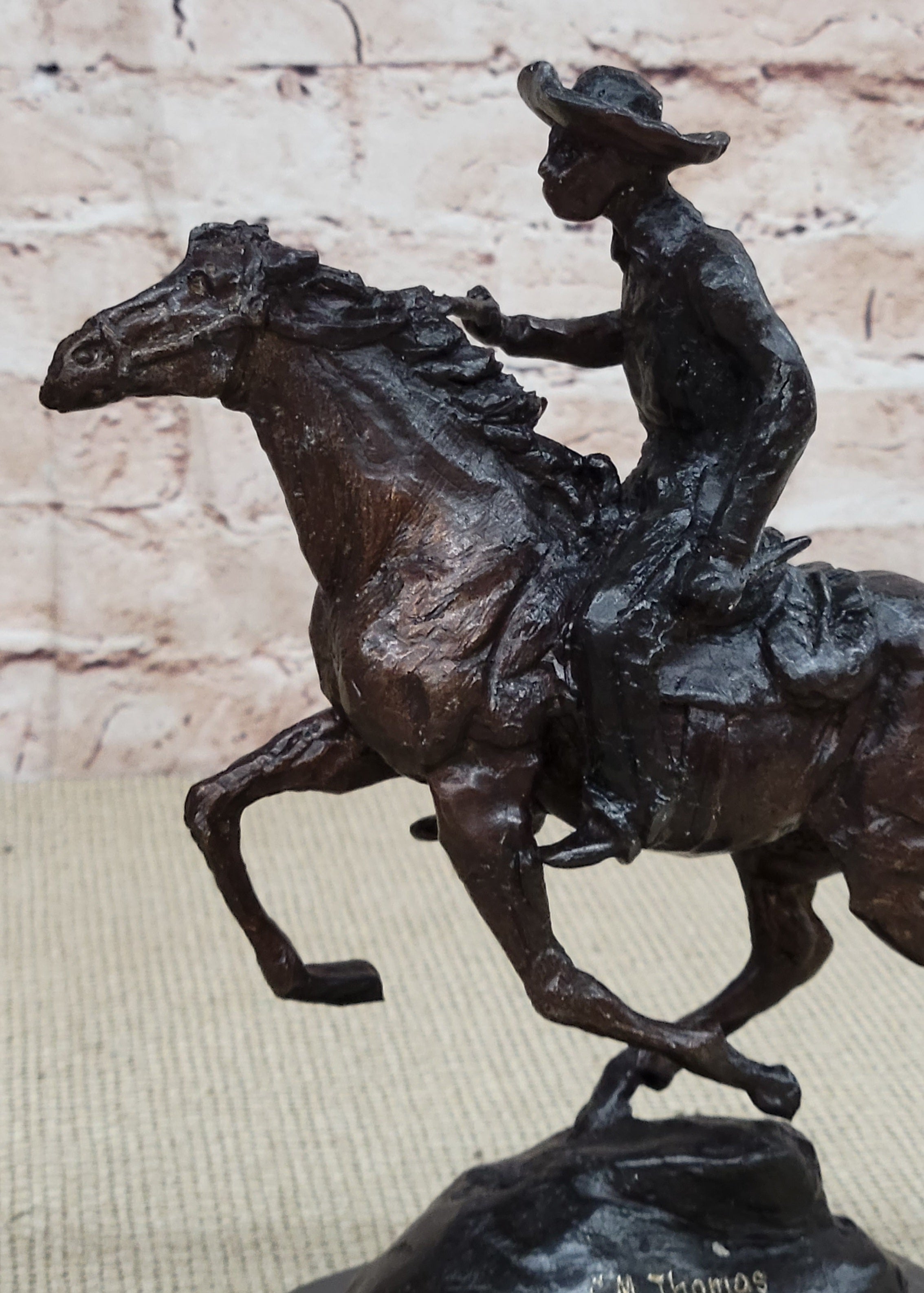 Handcrafted bronze sculpture SALE Horse Riding Man Trooper Frederic Remington