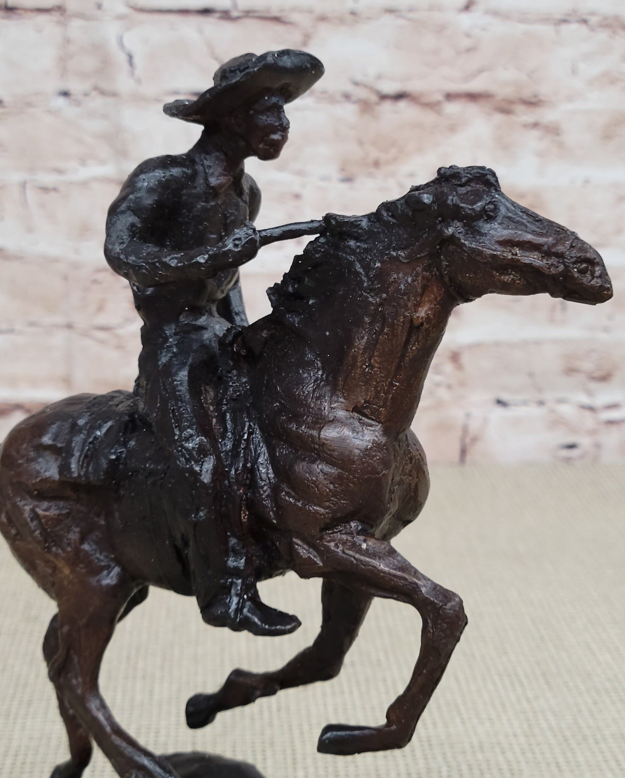 Handcrafted bronze sculpture SALE Horse Riding Man Trooper Frederic Remington