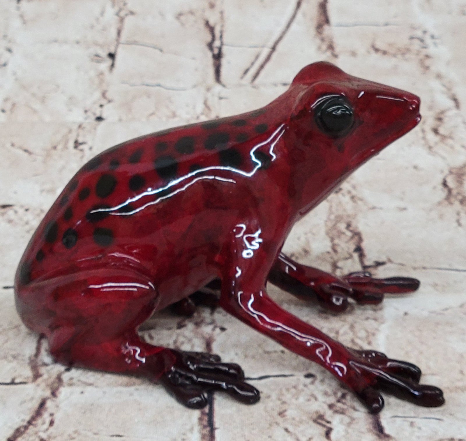 Hand Made Vienna Bronze Frog Statue: Signed Limited Edition Collectible Sculpture