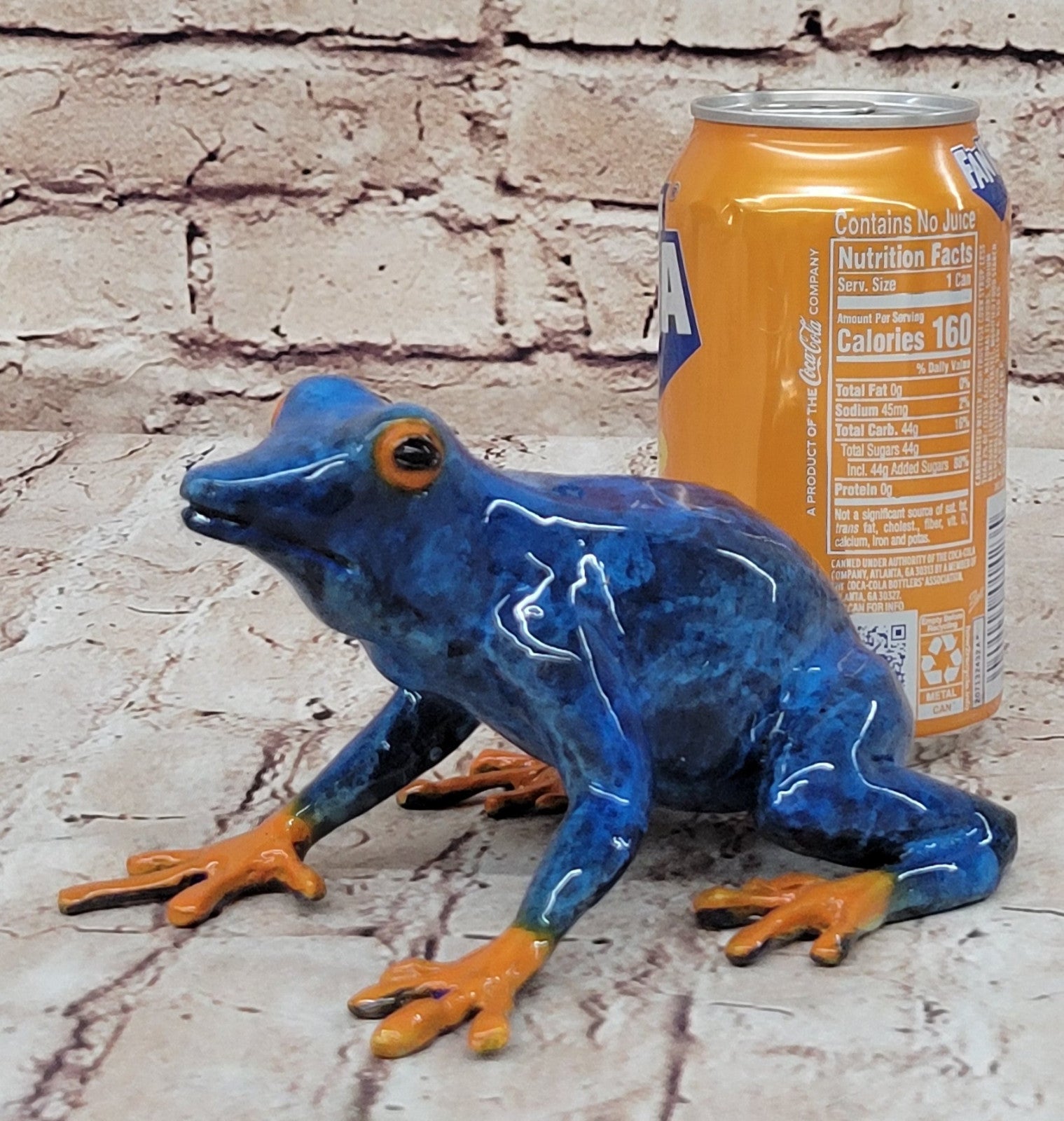 Marius Bronze Sculpture: Limited Edition Blue Frog Statue for Home Office Garden