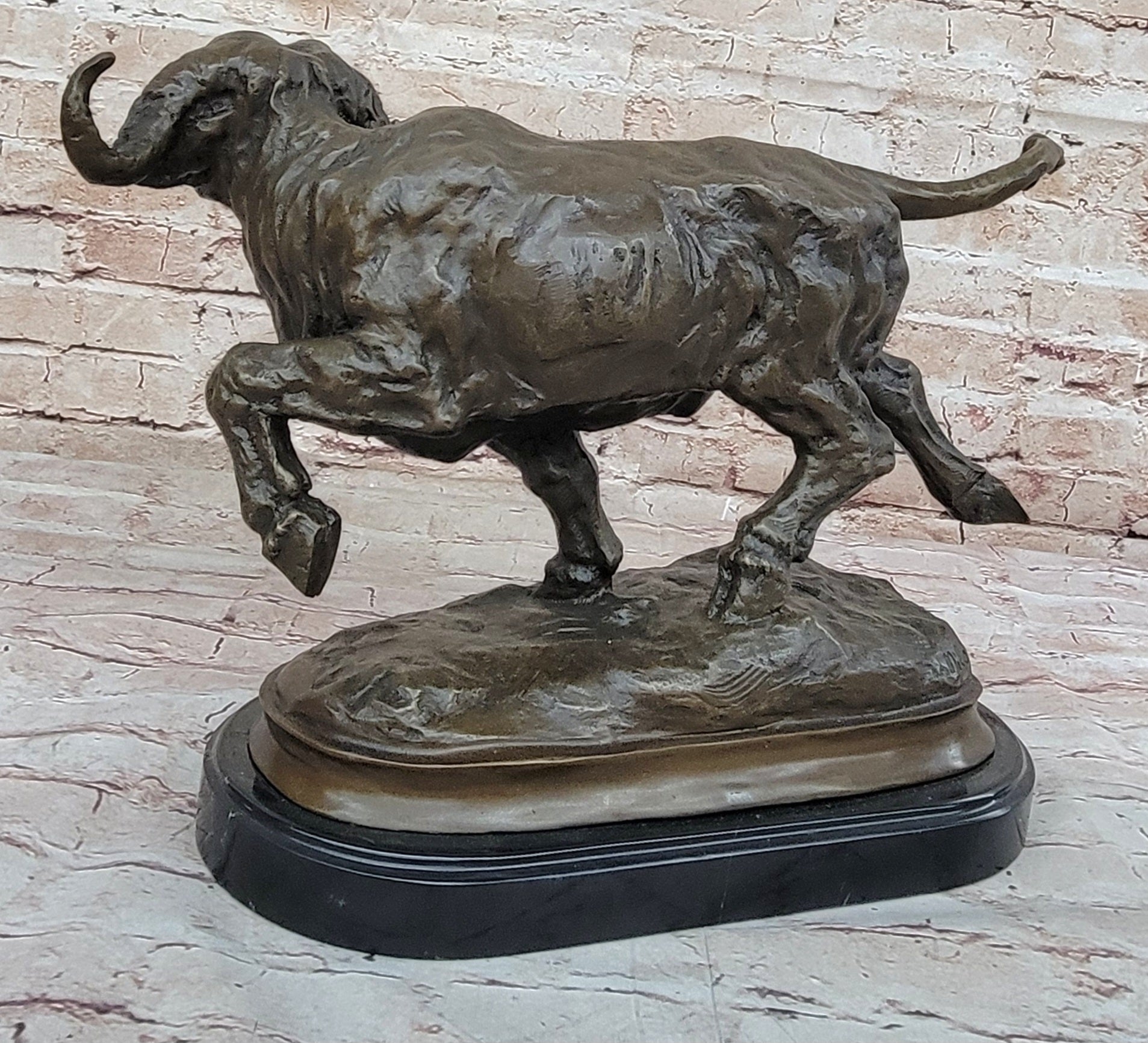 Hot Cast Cape Water Buffalo Bronze Sculpture Detailed 27 LBS Statue Figurine