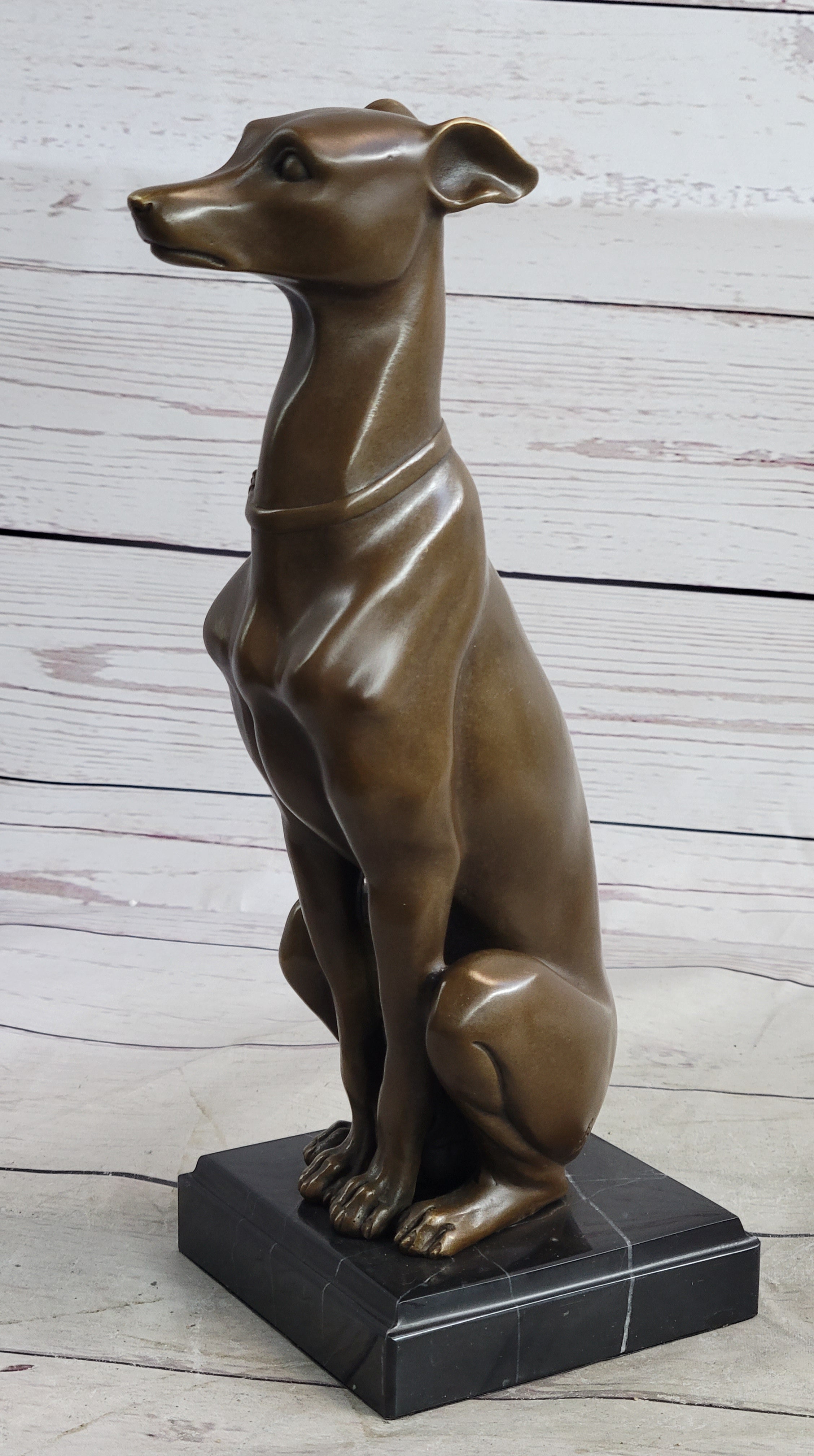 Greyhound Bronze French Artist Baryet Bronze Greyhound Sculpture Figurine Figure