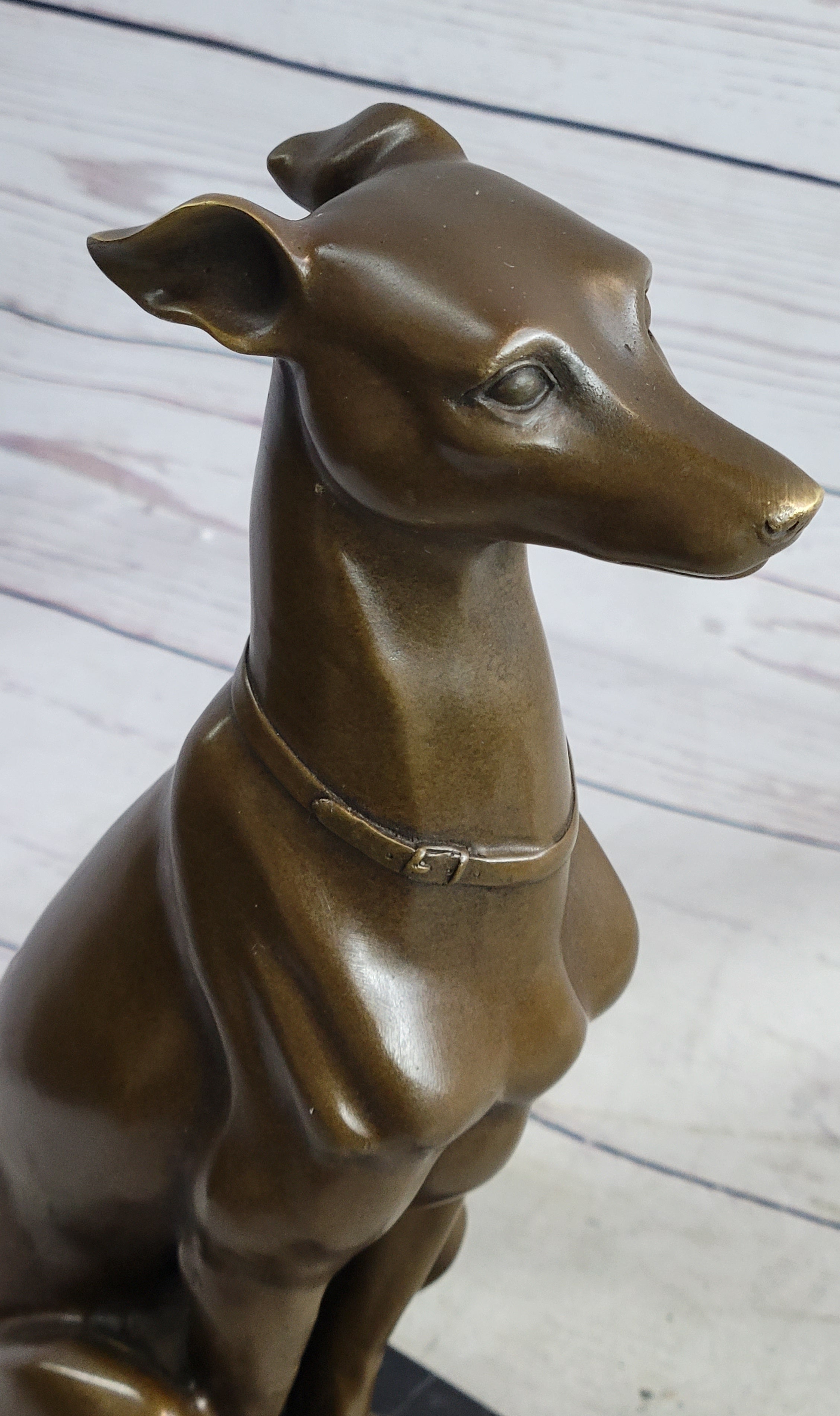 Greyhound Bronze French Artist Baryet Bronze Greyhound Sculpture Figurine Figure