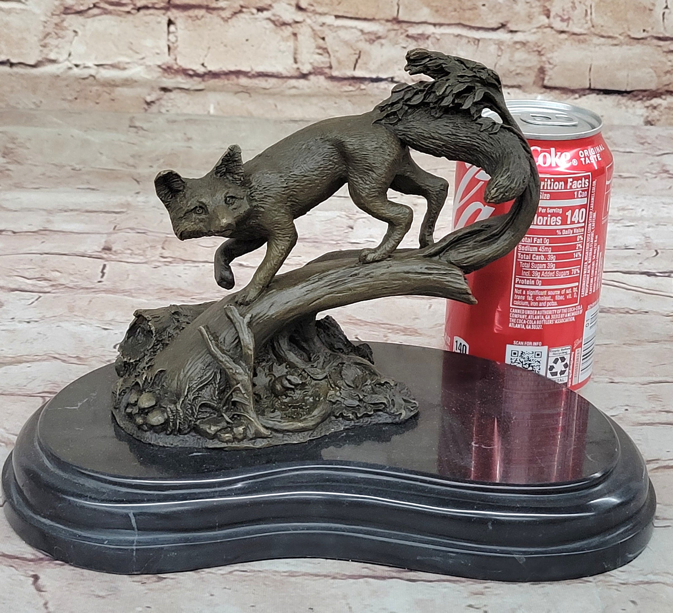 Hot Cast Fox Animal Smart Bronze Sculpture Figurine Museum Quality Figurine Sale