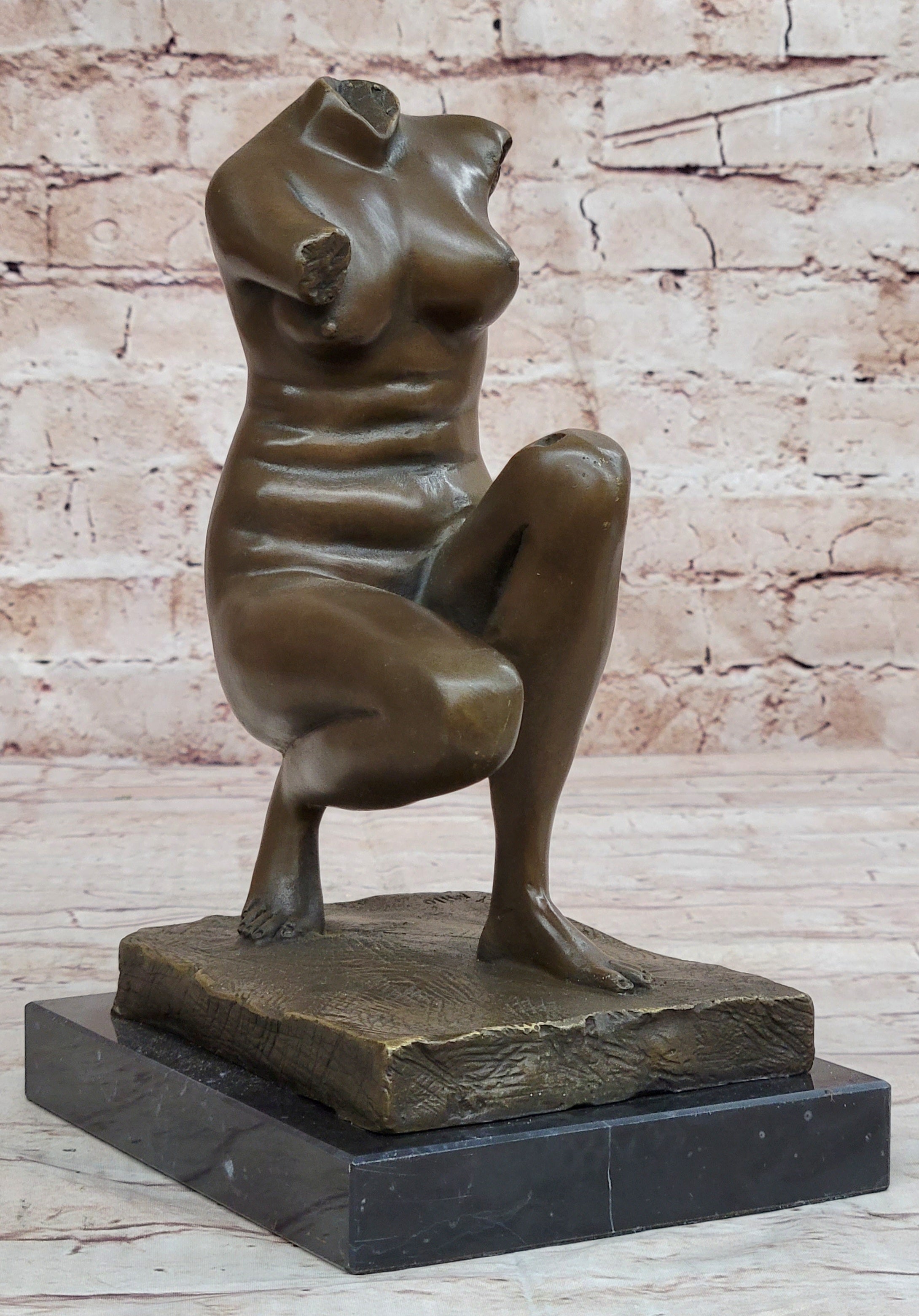 Torso Nude Sexy Female Figurine Art Milo Handcrafted Bronze Sculpture Figure