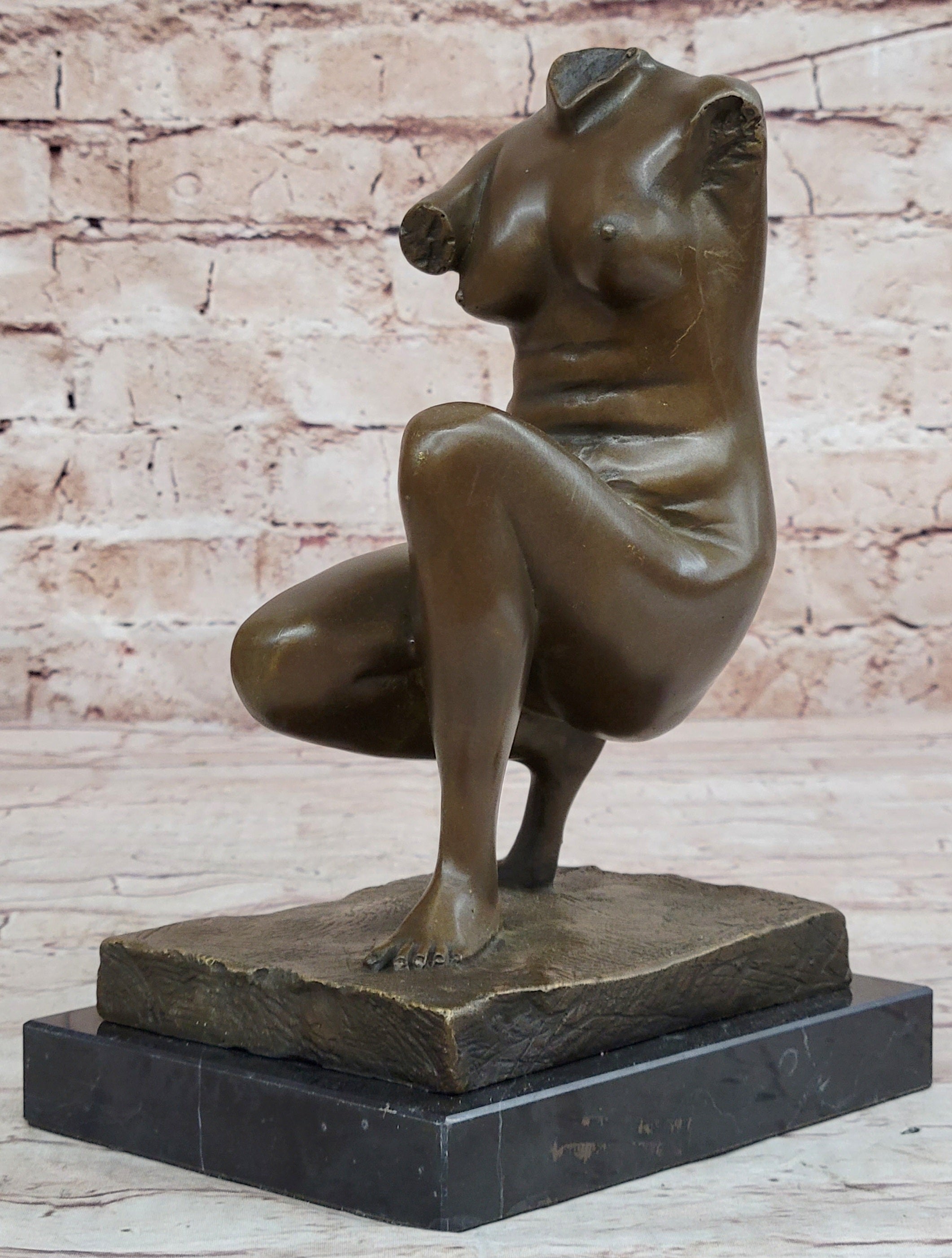 Torso Nude Sexy Female Figurine Art Milo Handcrafted Bronze Sculpture Figure