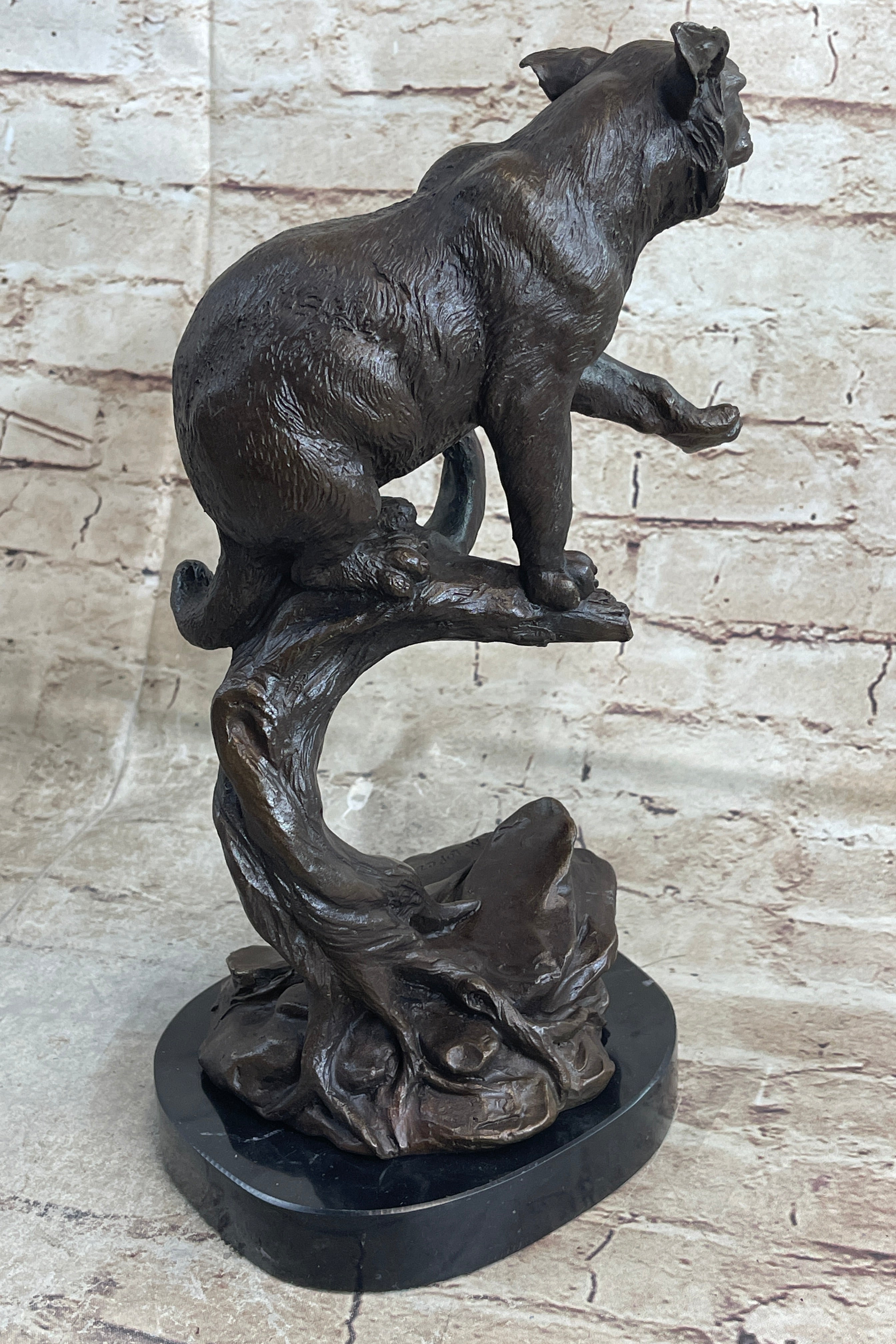 ART-DECO-BRONZE-CHEETAH-STATUE-BIG-CAT-LEOPARD-FELINE-PANTHER-LION-JAGUAR-FI