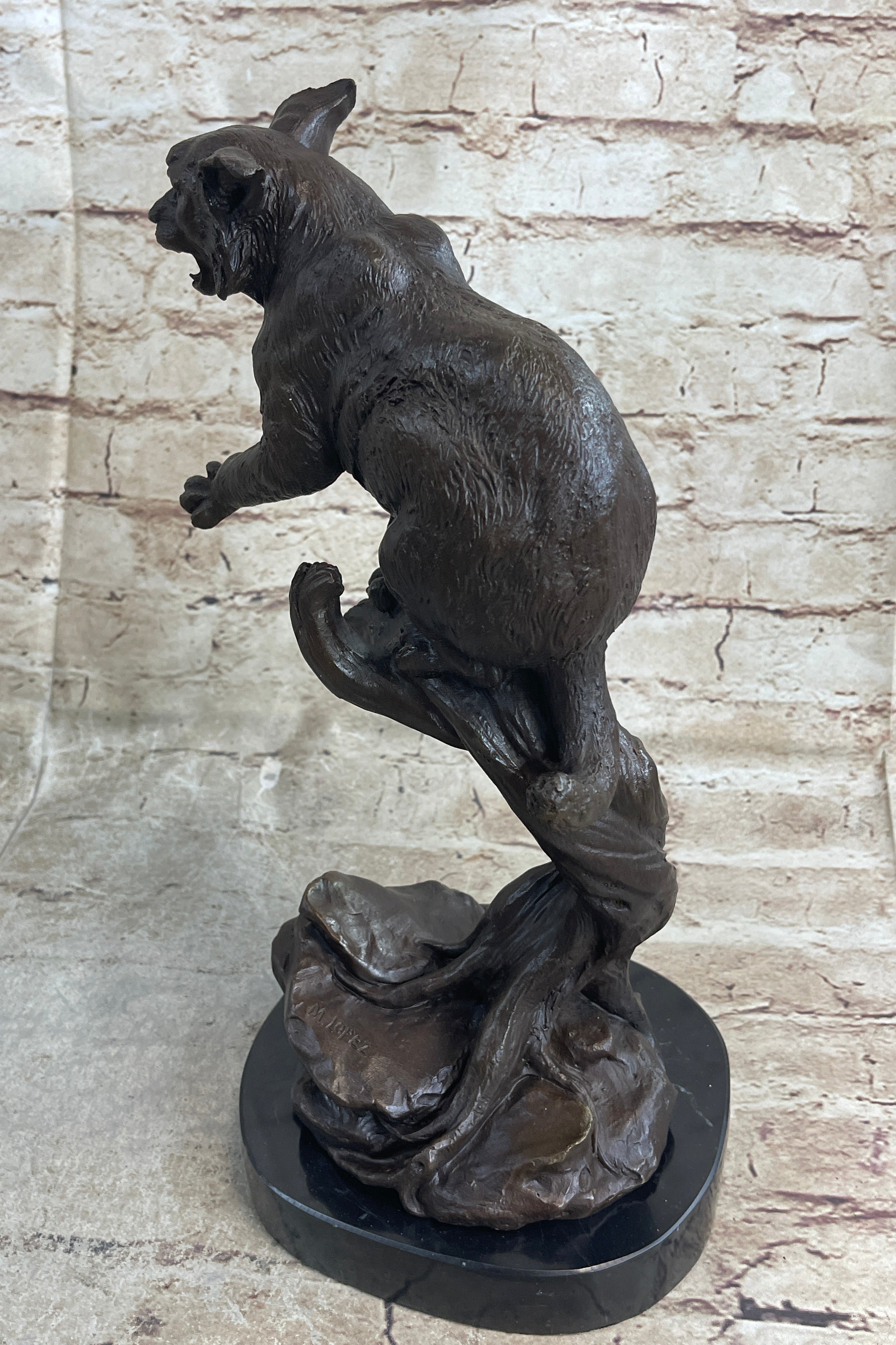 ART-DECO-BRONZE-CHEETAH-STATUE-BIG-CAT-LEOPARD-FELINE-PANTHER-LION-JAGUAR-FI