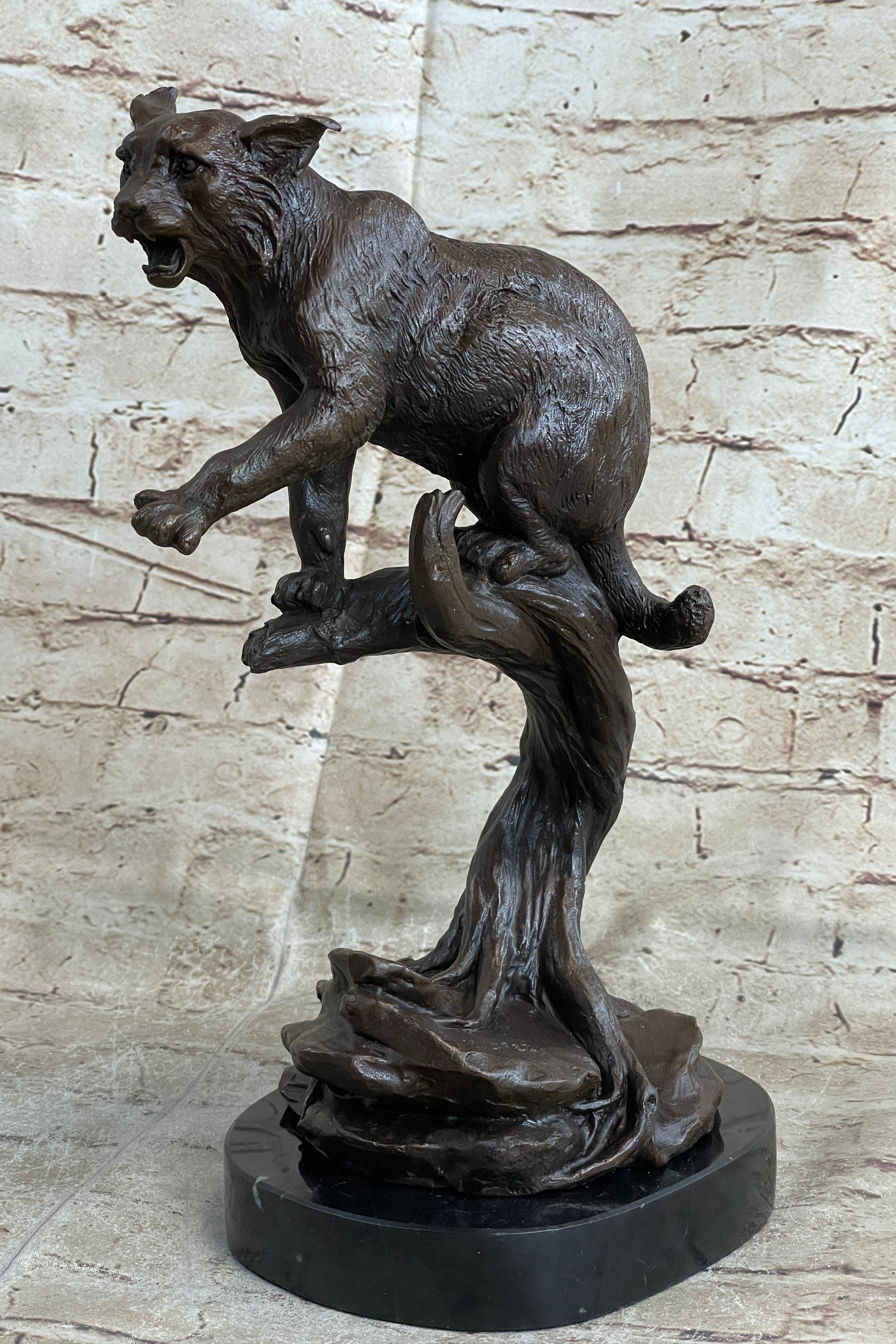 ART-DECO-BRONZE-CHEETAH-STATUE-BIG-CAT-LEOPARD-FELINE-PANTHER-LION-JAGUAR-FI