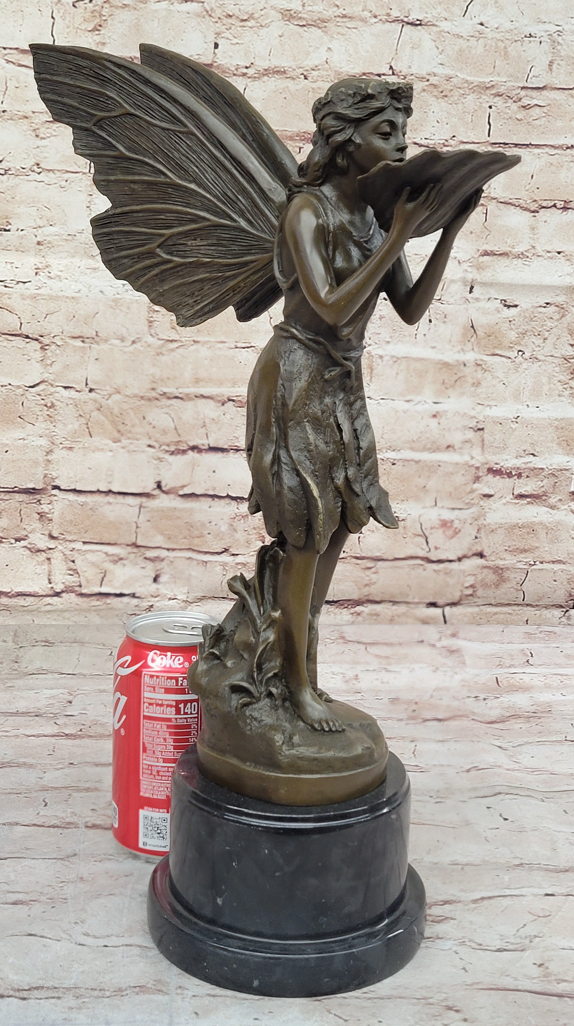 Art Deco Hot Cast fairy Angel Museum Quality Bronze Sculpture Statue Figurine LRG