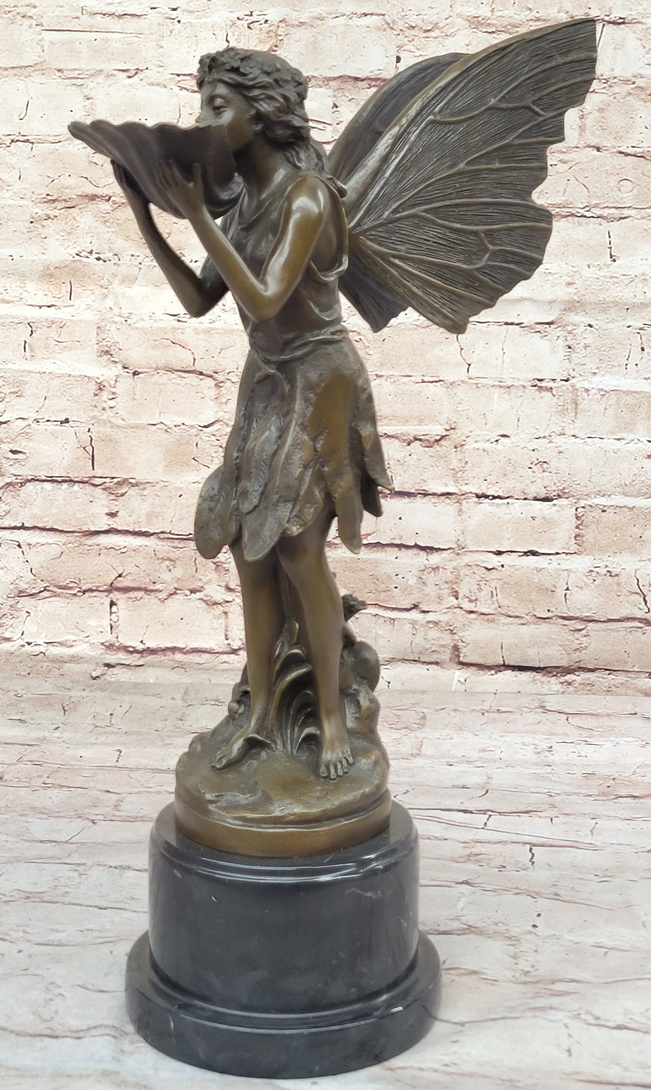 Art Deco Hot Cast fairy Angel Museum Quality Bronze Sculpture Statue Figurine LRG