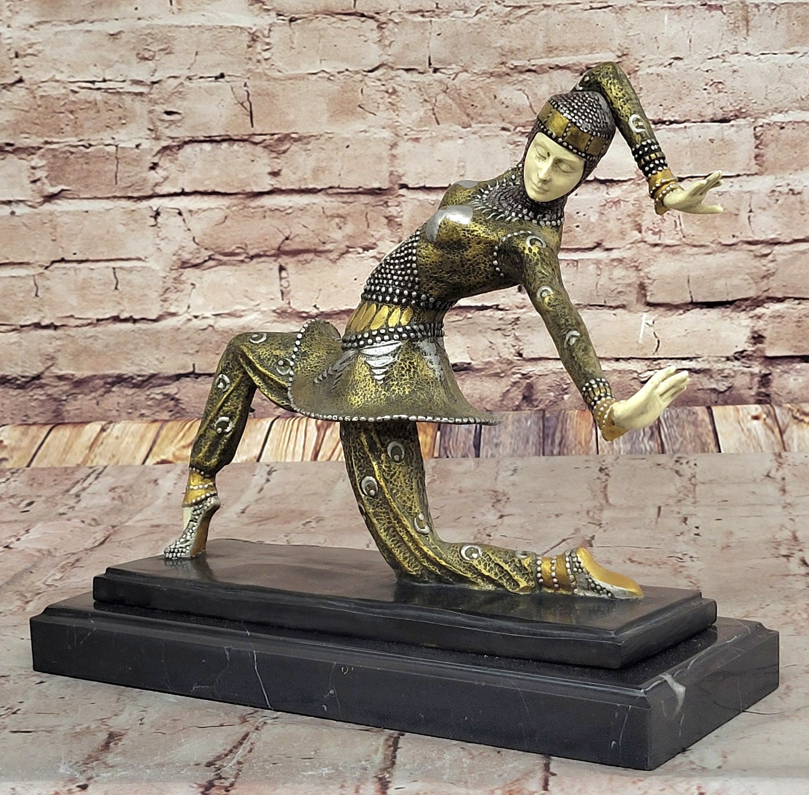 Chiparus Cabaret Style Bronze Dancer Statue - Elegant Art Deco Collectible Gift