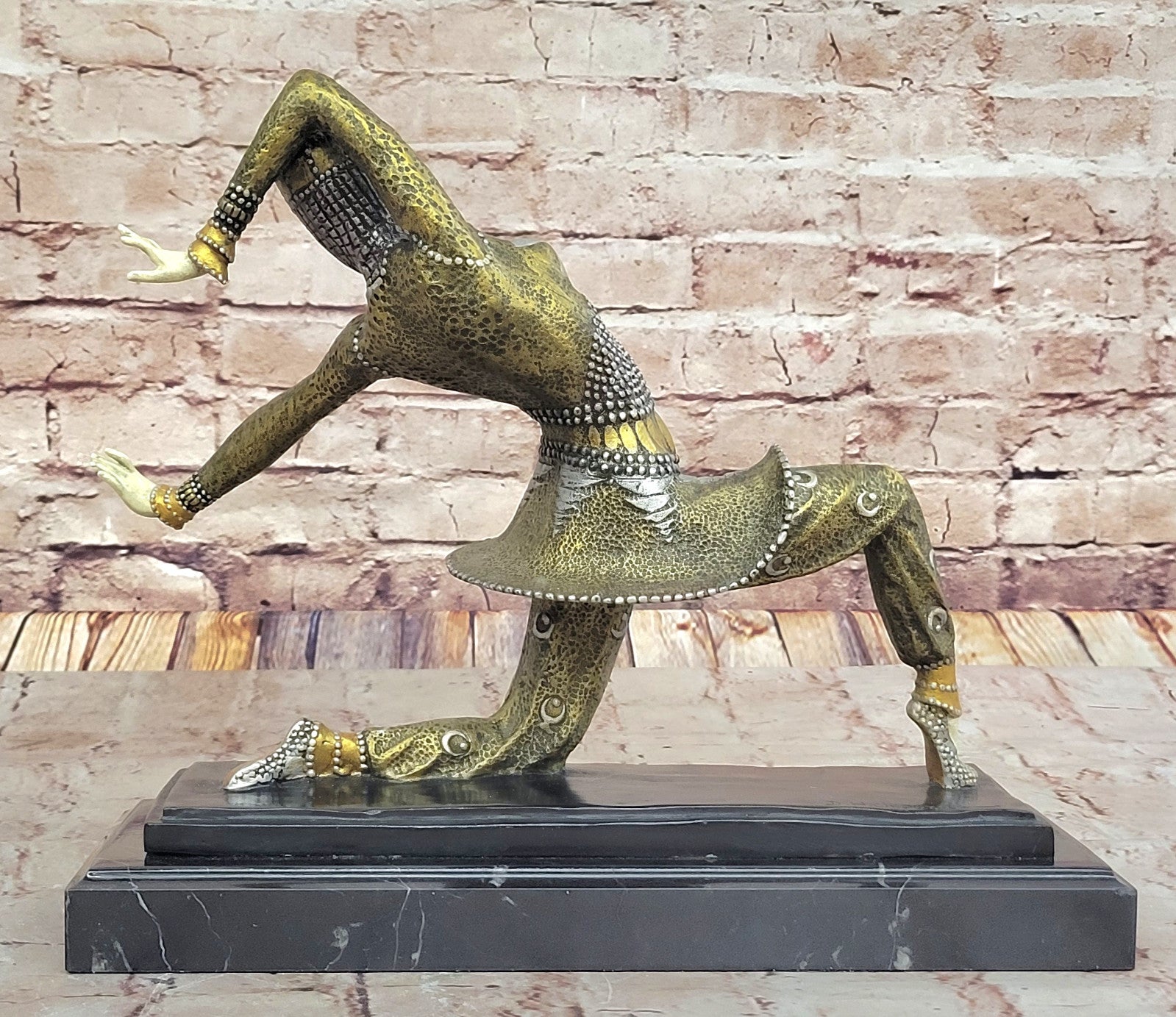 Chiparus Cabaret Style Bronze Dancer Statue - Elegant Art Deco Collectible Gift