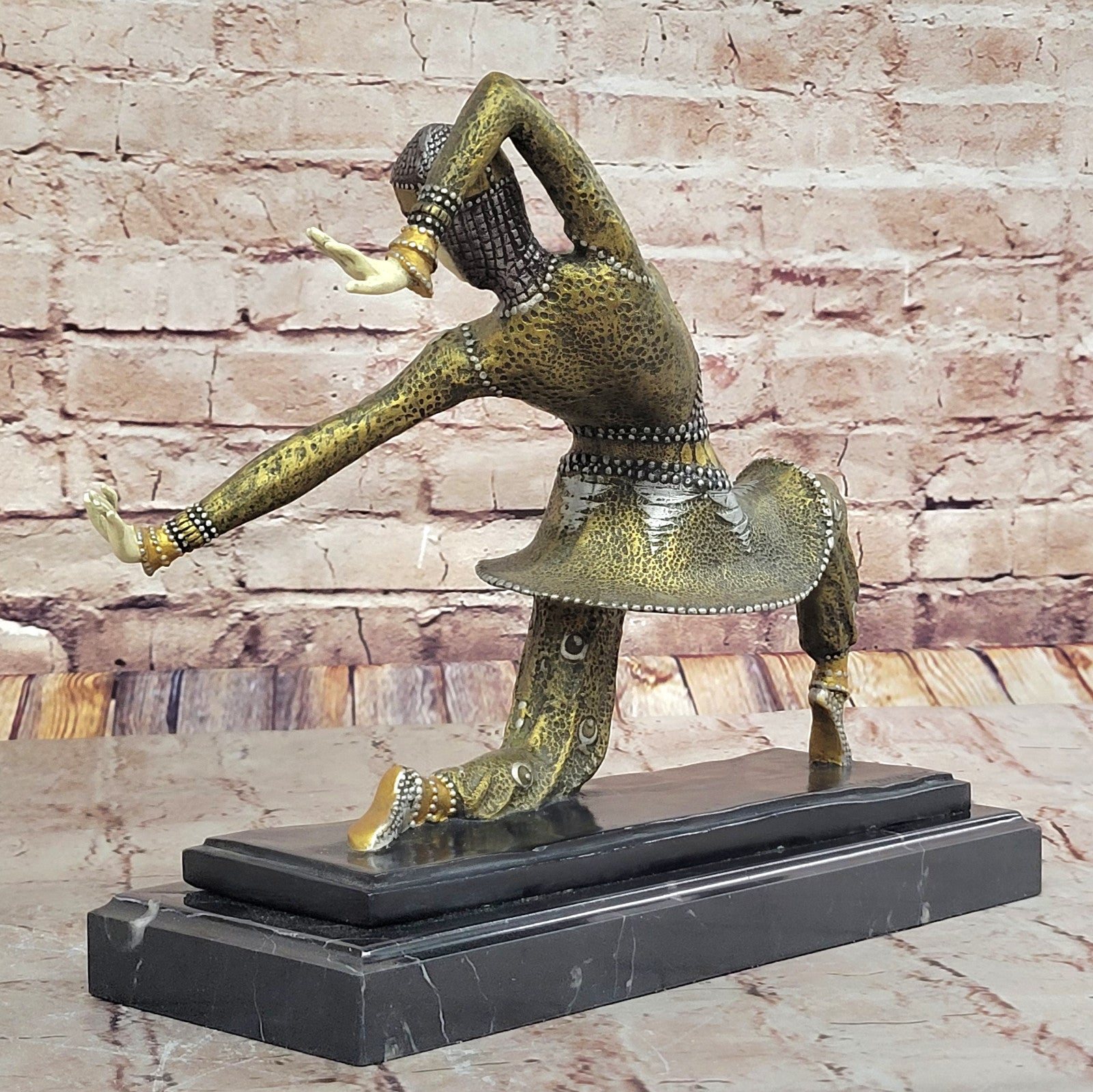 Chiparus Cabaret Style Bronze Dancer Statue - Elegant Art Deco Collectible Gift