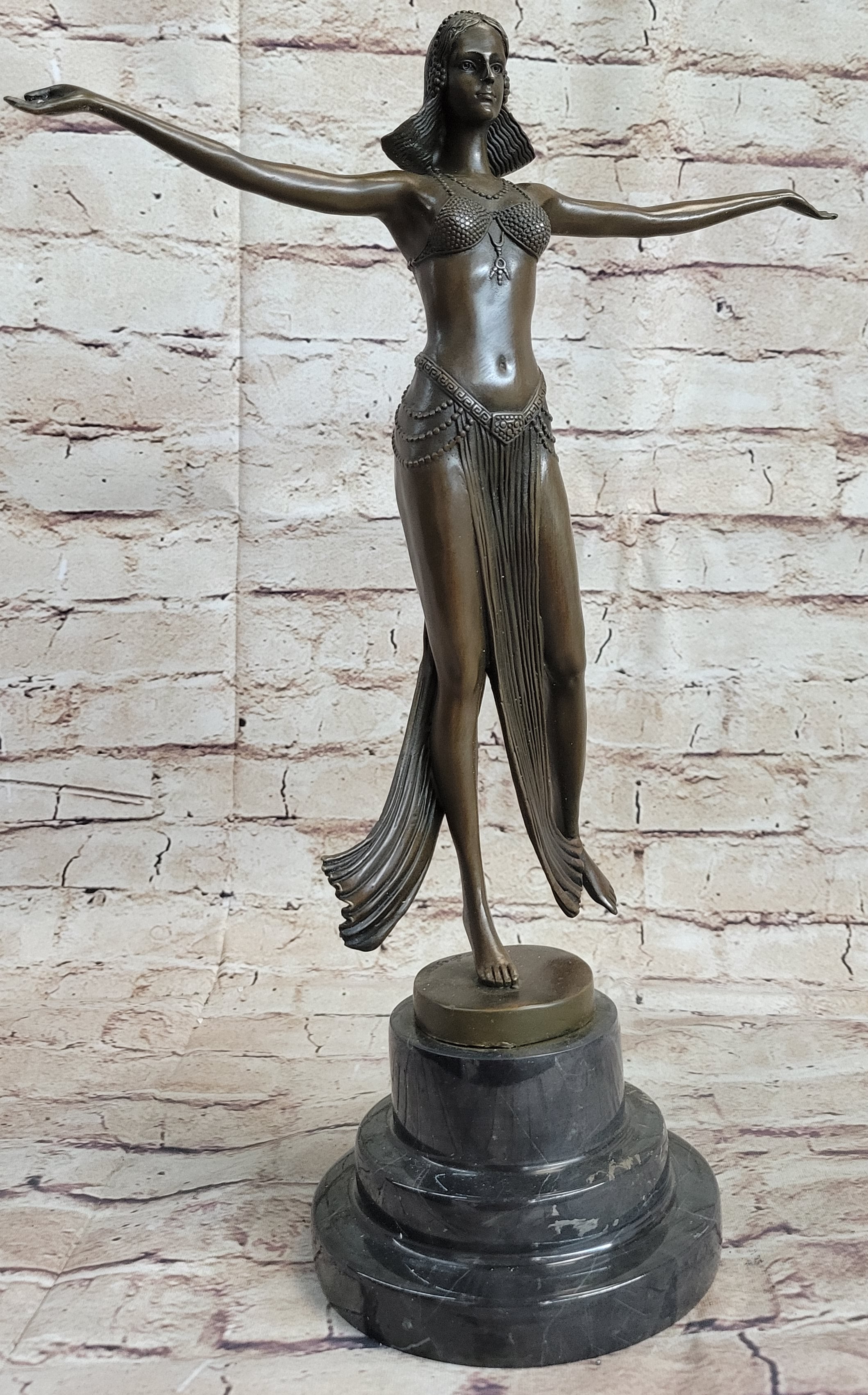 Bronze Sculpture Classic Dancer Bronze Artwork Museum Quality by Descomps