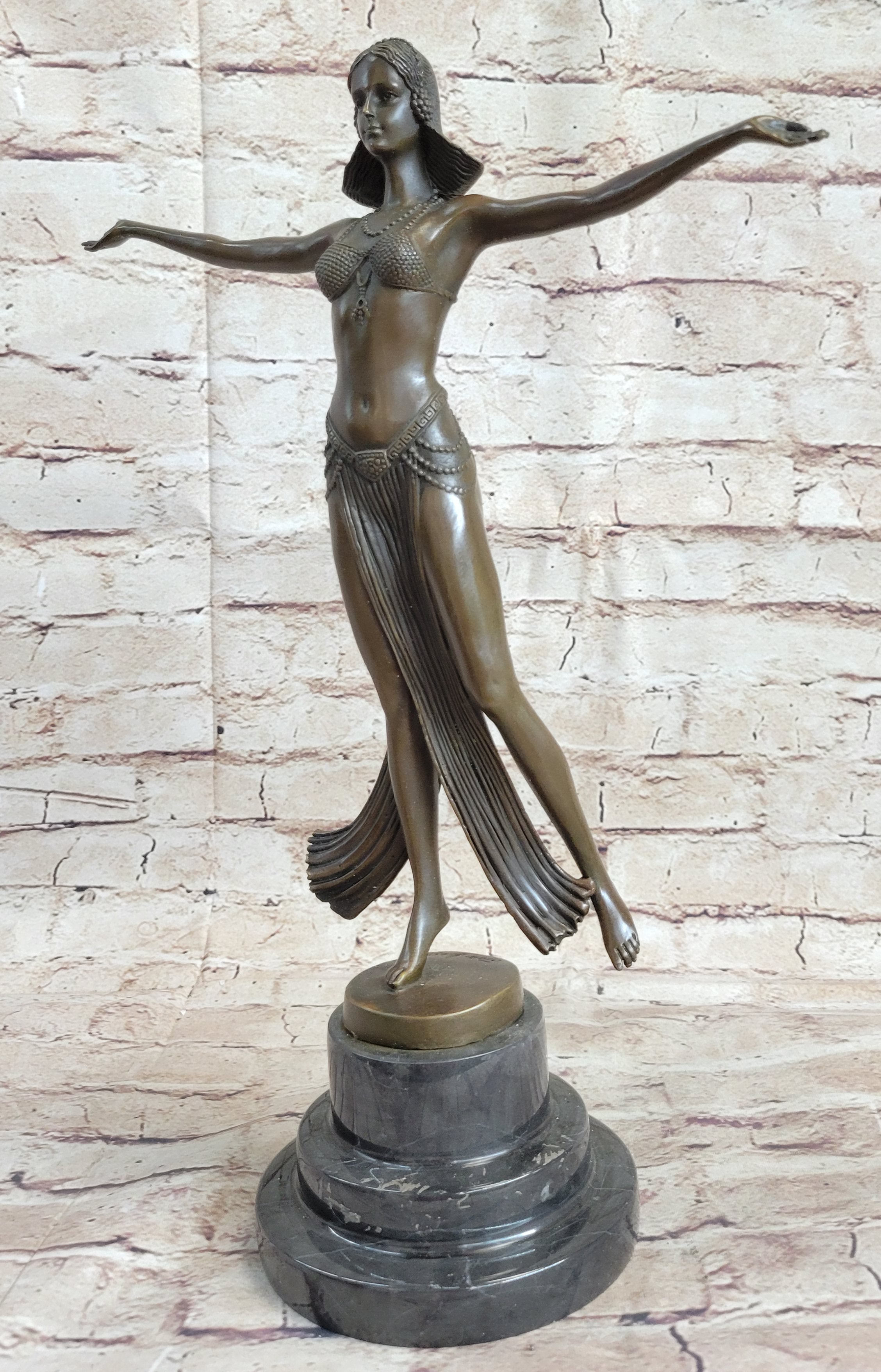 Bronze Sculpture Classic Dancer Bronze Artwork Museum Quality by Descomps