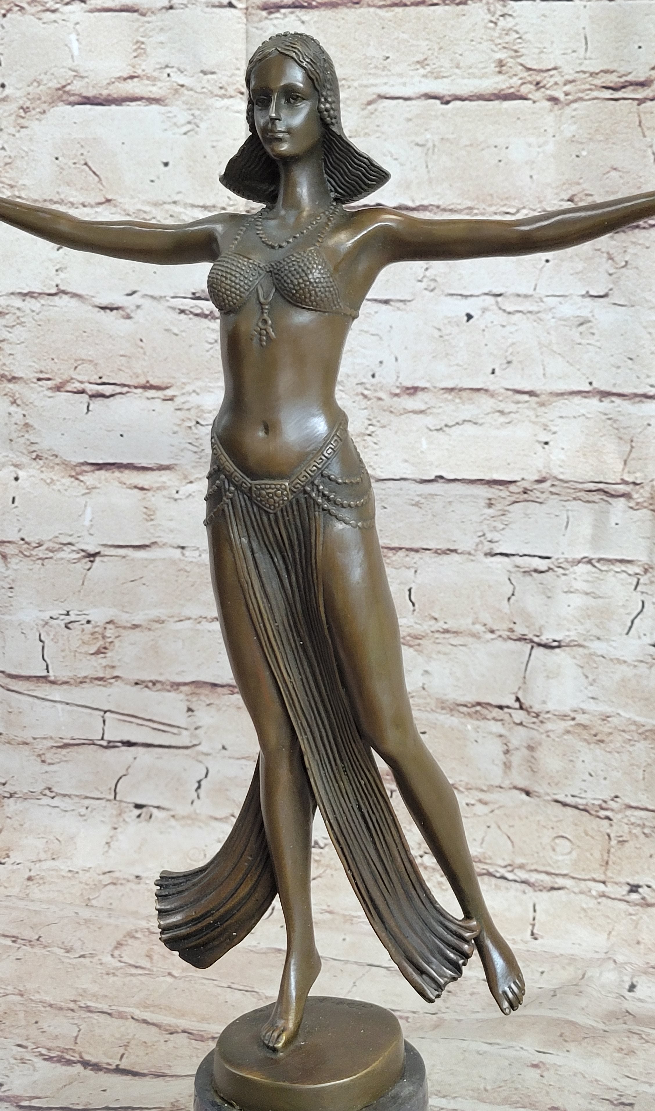 Bronze Sculpture Classic Dancer Bronze Artwork Museum Quality by Descomps