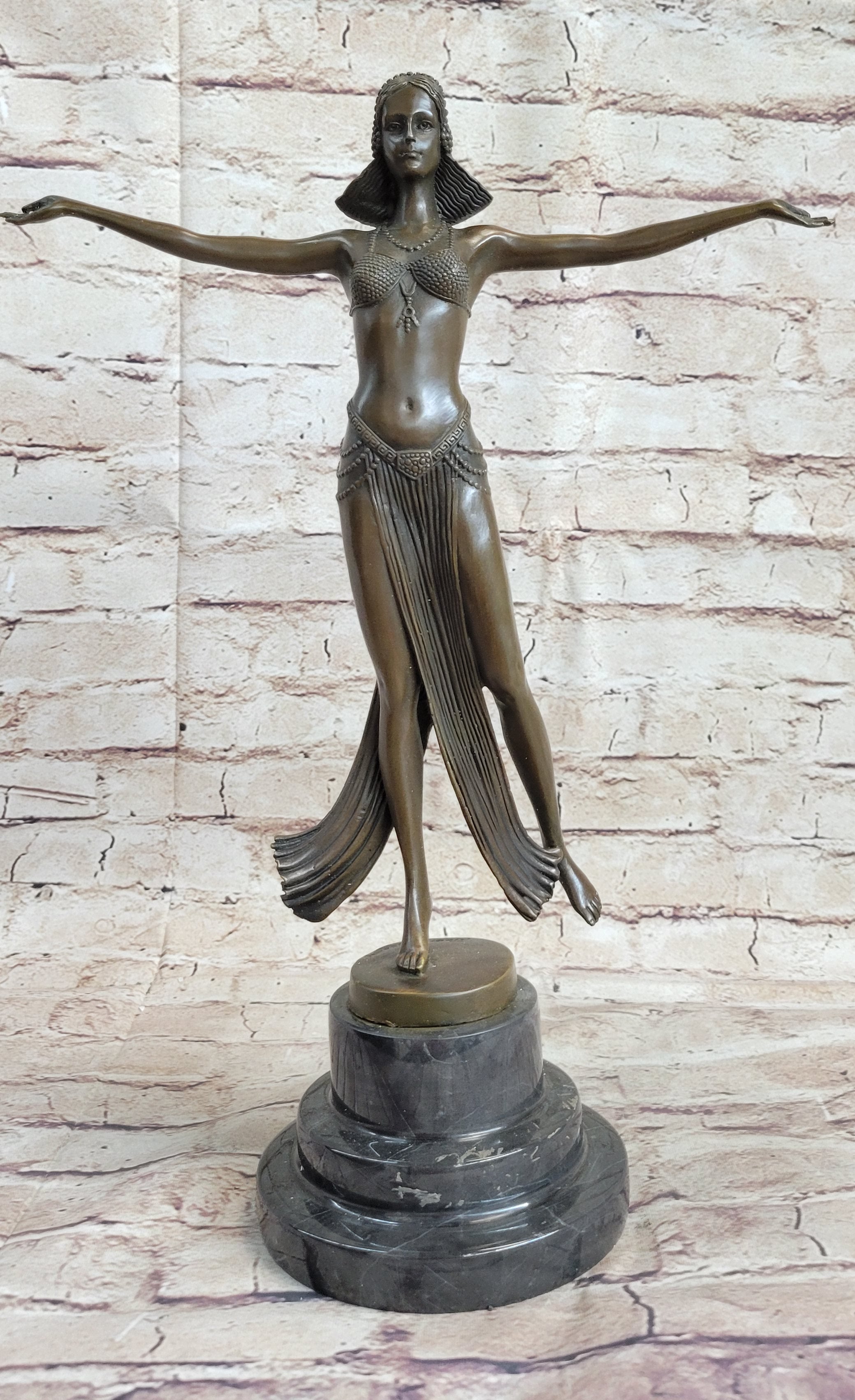 Bronze Sculpture Classic Dancer Bronze Artwork Museum Quality by Descomps