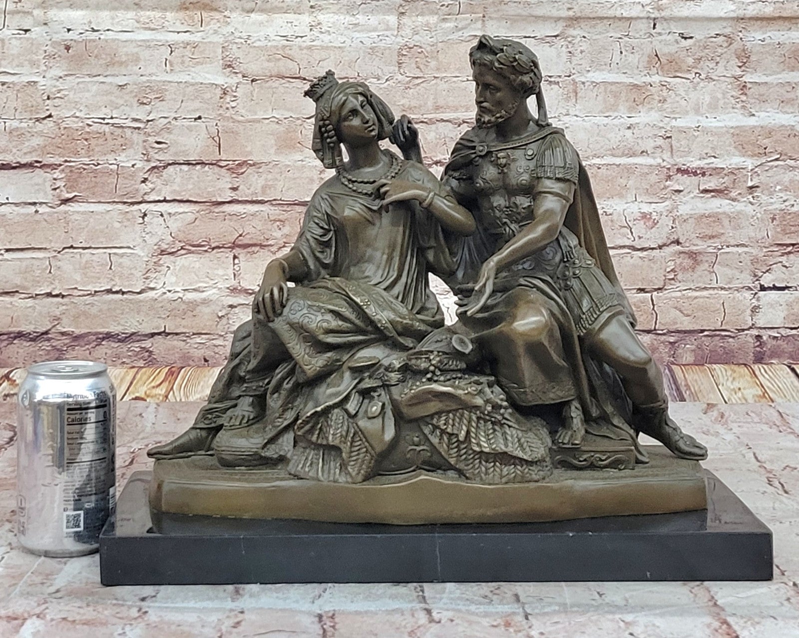 Mythology Bronze Statue - King & Queen Embrace Ottoman Empire Artwork