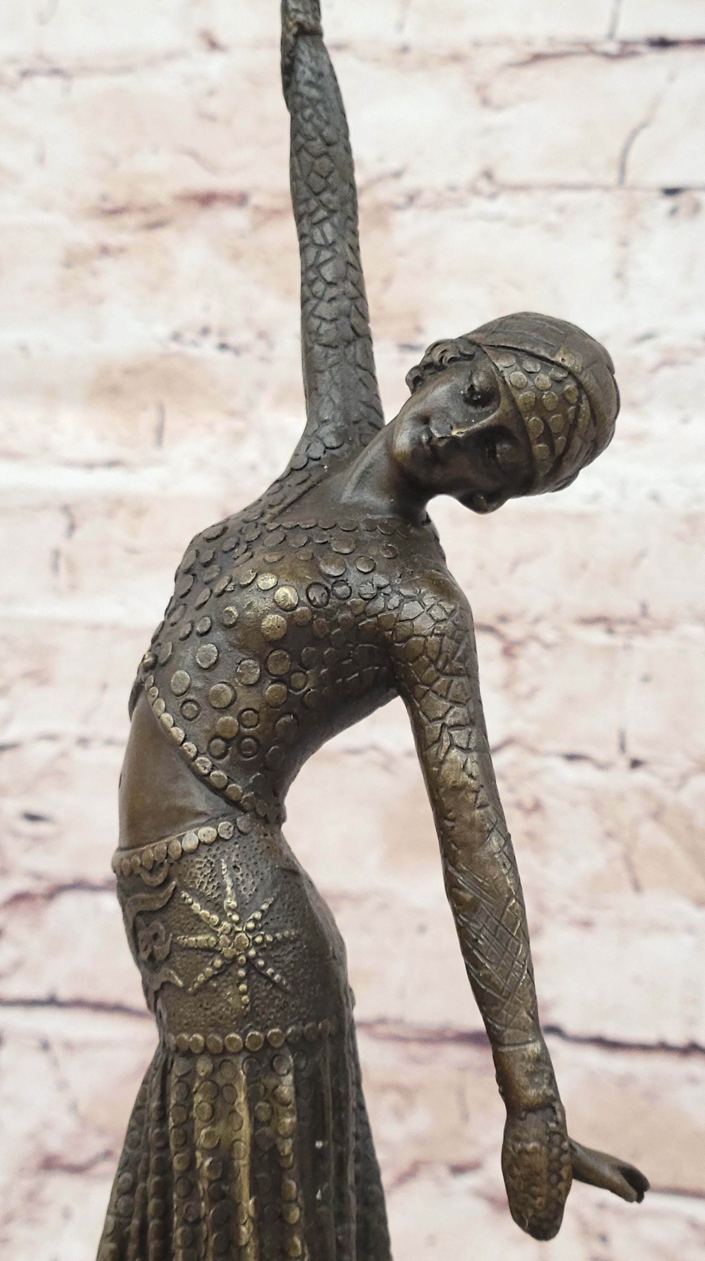 Bronze Statue **DEAL** Signed Demetre Chiparus Elegant Standing Dance Sculpture