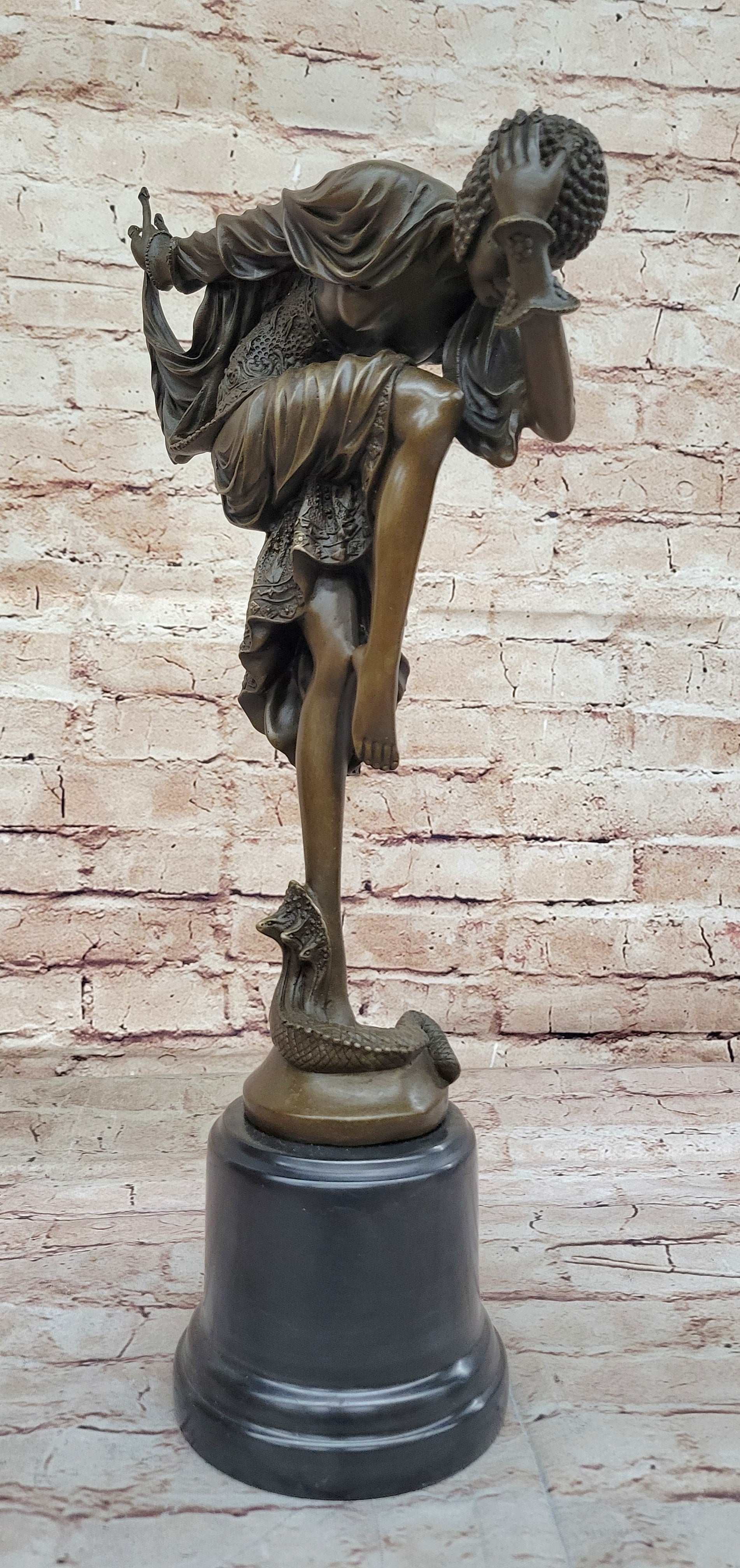 SIGNED BRONZE ART NOUVEAU DECO COLINET STATUE FIGURINE SCULPTURE ART FIGURE LRG