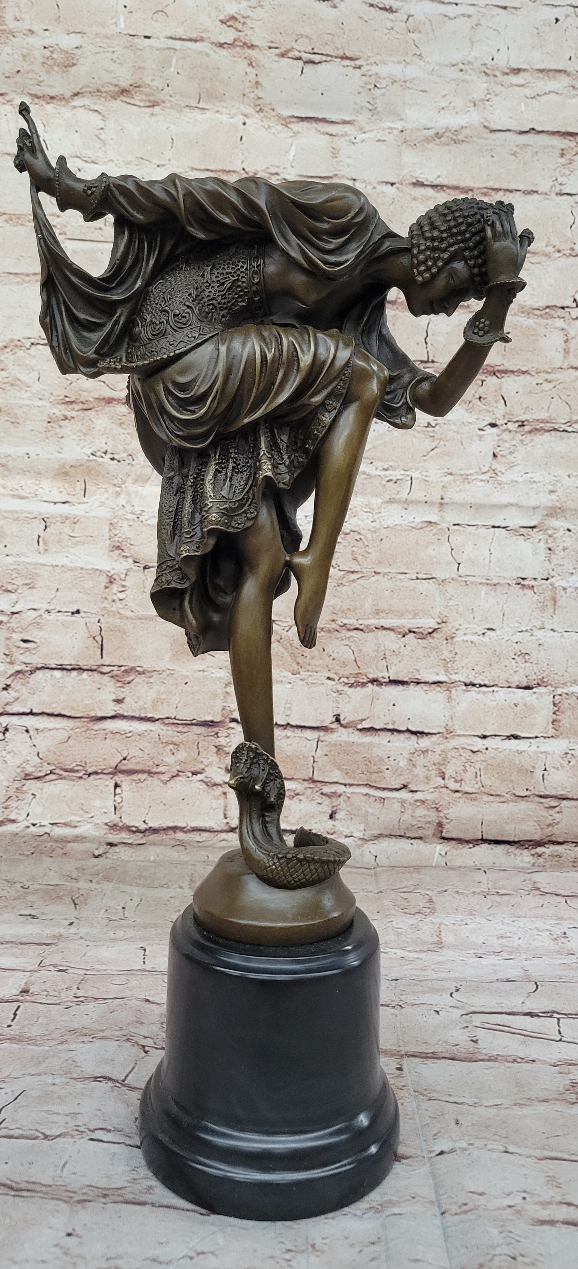 SIGNED BRONZE ART NOUVEAU DECO COLINET STATUE FIGURINE SCULPTURE ART FIGURE LRG