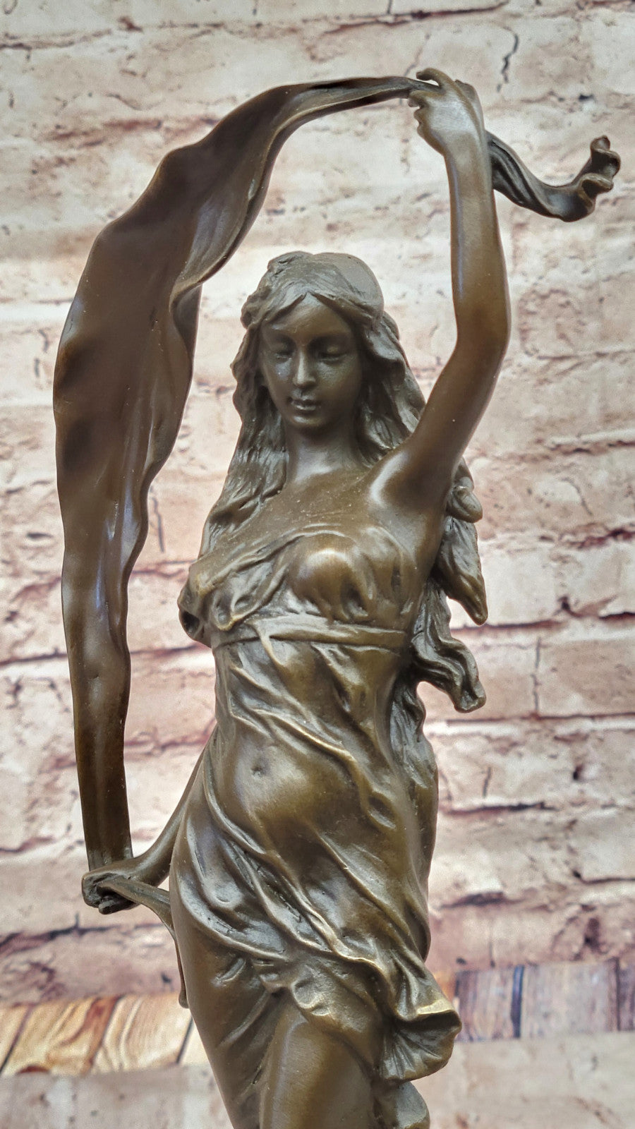 Bronze Dream Goddess L’Aurore Sculpture by Moreau Handmade Decorative Figurine