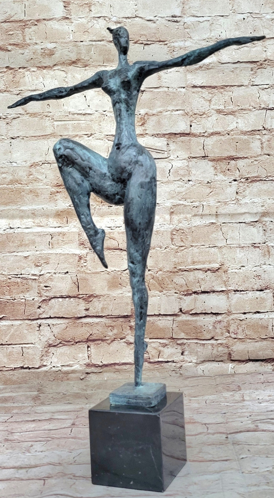 Miguel Lopez or Milo Art: Abstract Ballerina, Hot Cast Bronze Sculpture Statue