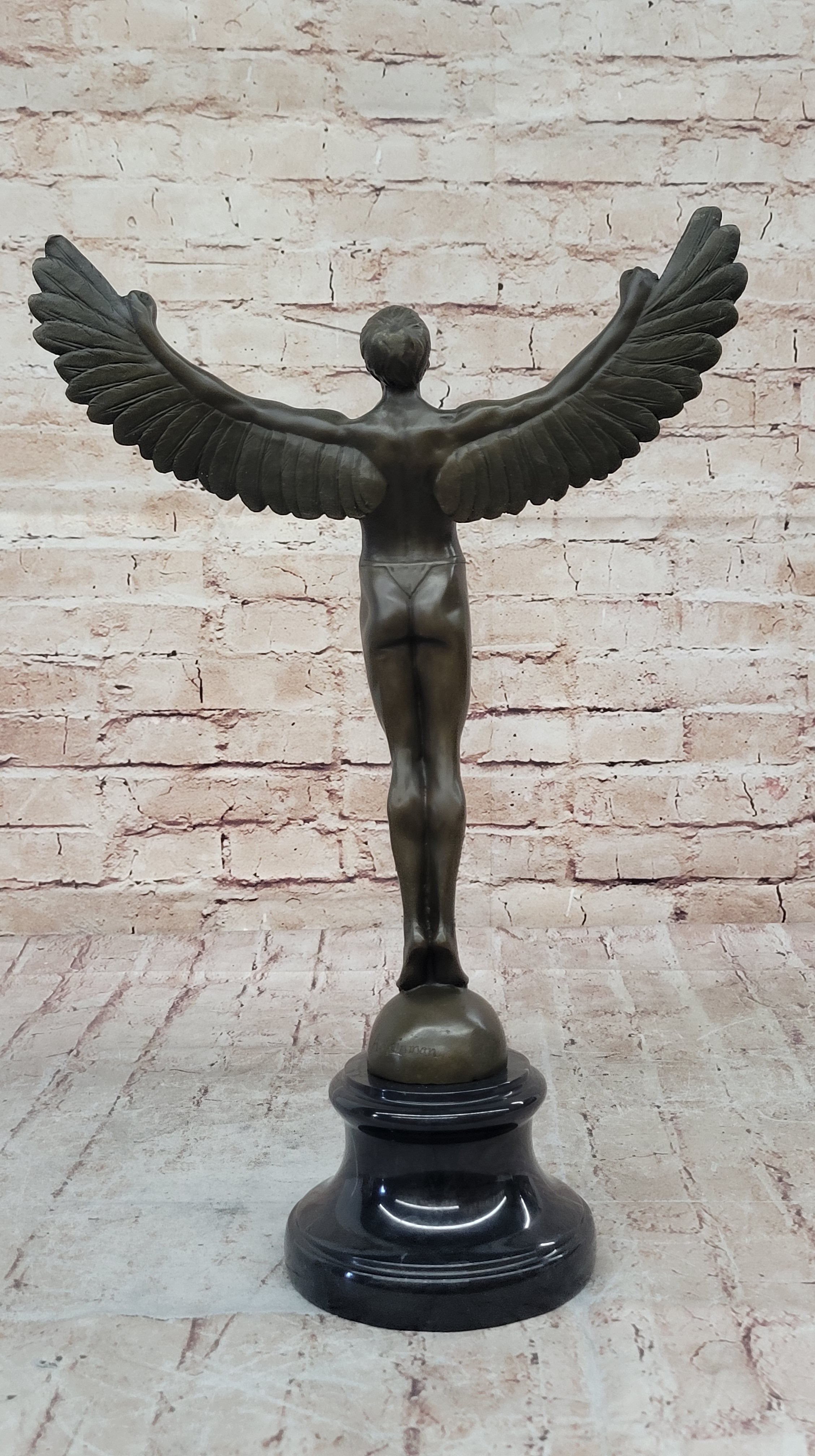 Bronze Sculpture Hand Made Nude Male Angel Bronze Classic Artwork Figu