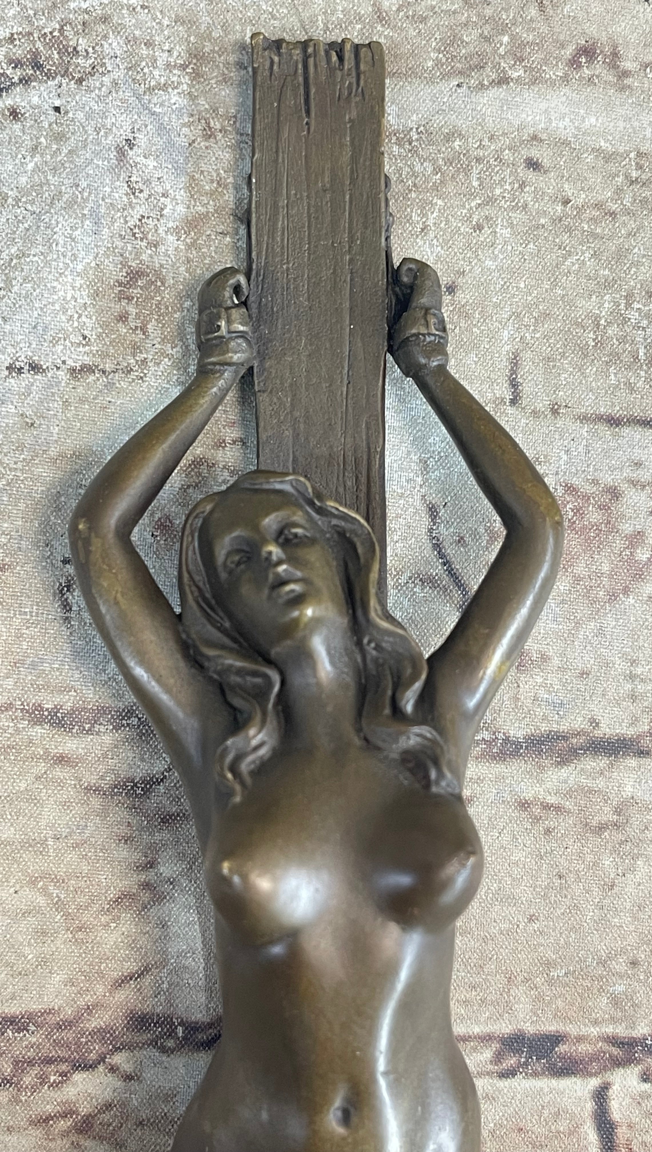 Handcrafted bronze sculpture SALE Chained Erotic Bergman Signed Vienna Artwork