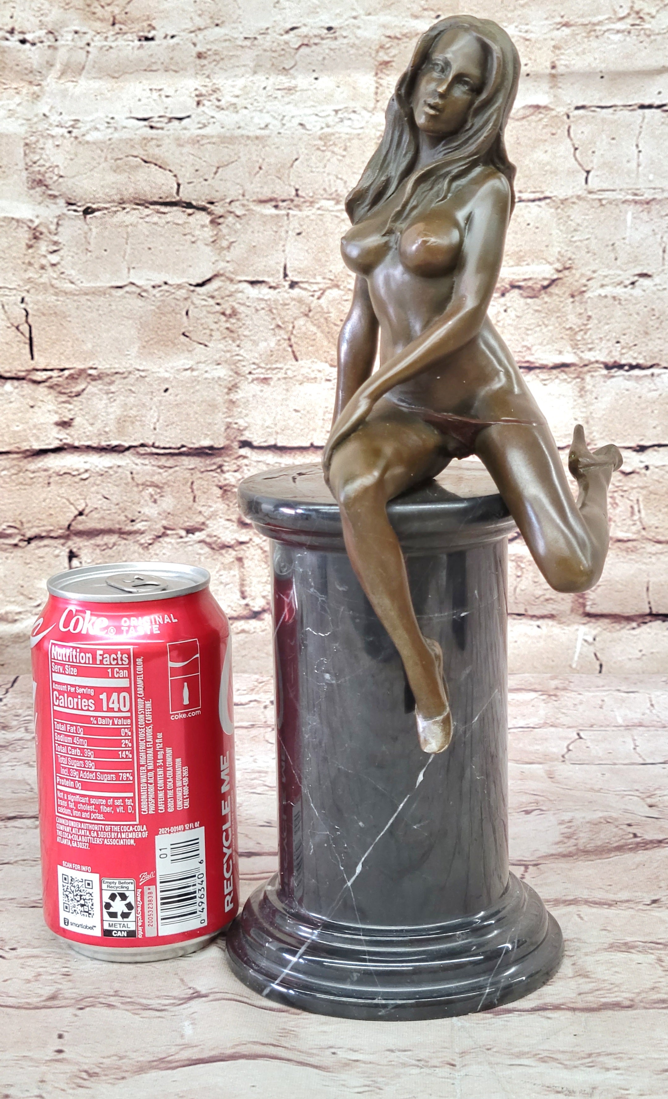 POPULAR BRONZE SCULPTURE NUDE GIRL FRENCH STATUE SIGNED FIGURINE FIGURE DEAL