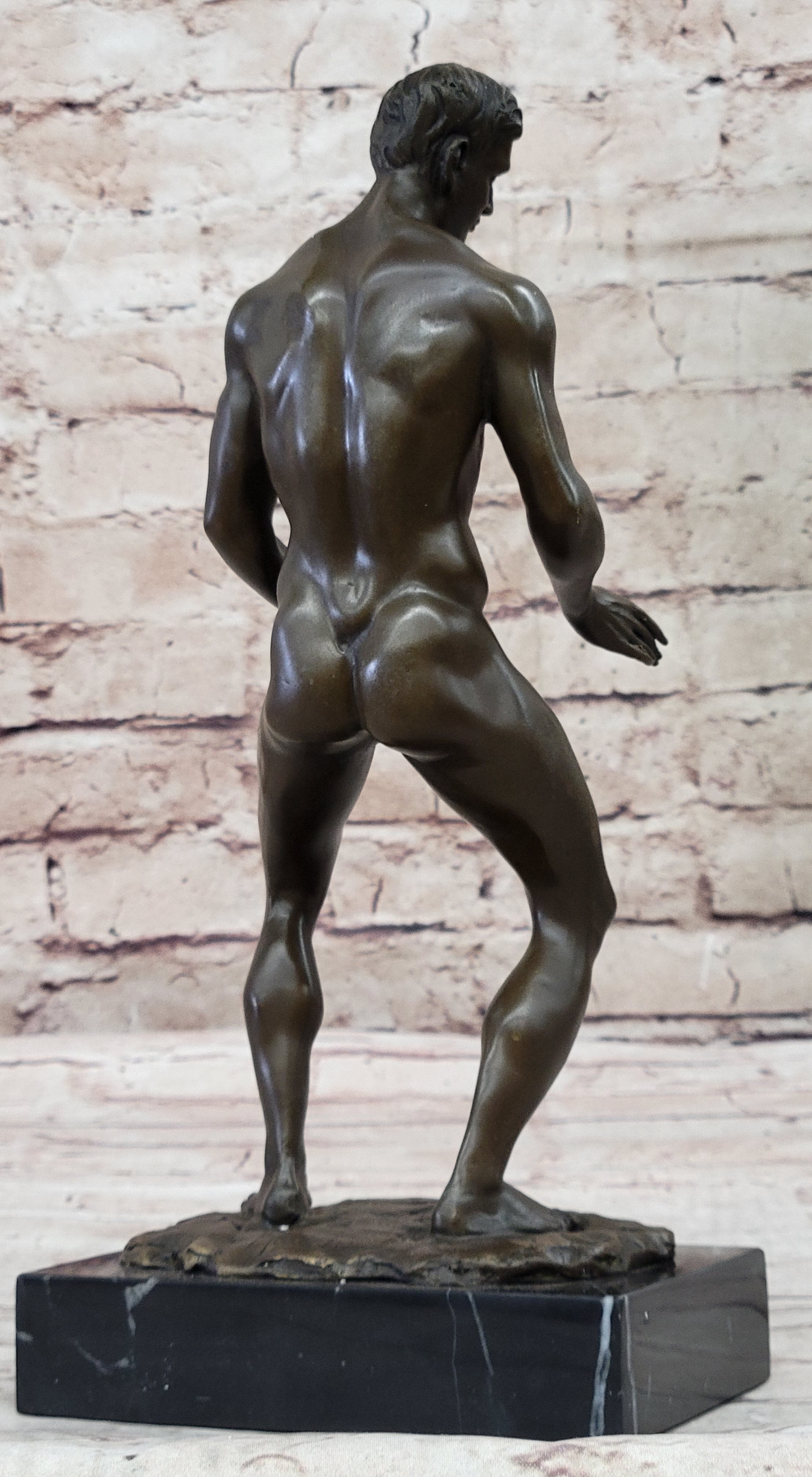 Nude Bronze Sculpture Original Artwork  Love You This Much Gay Figurine Figure