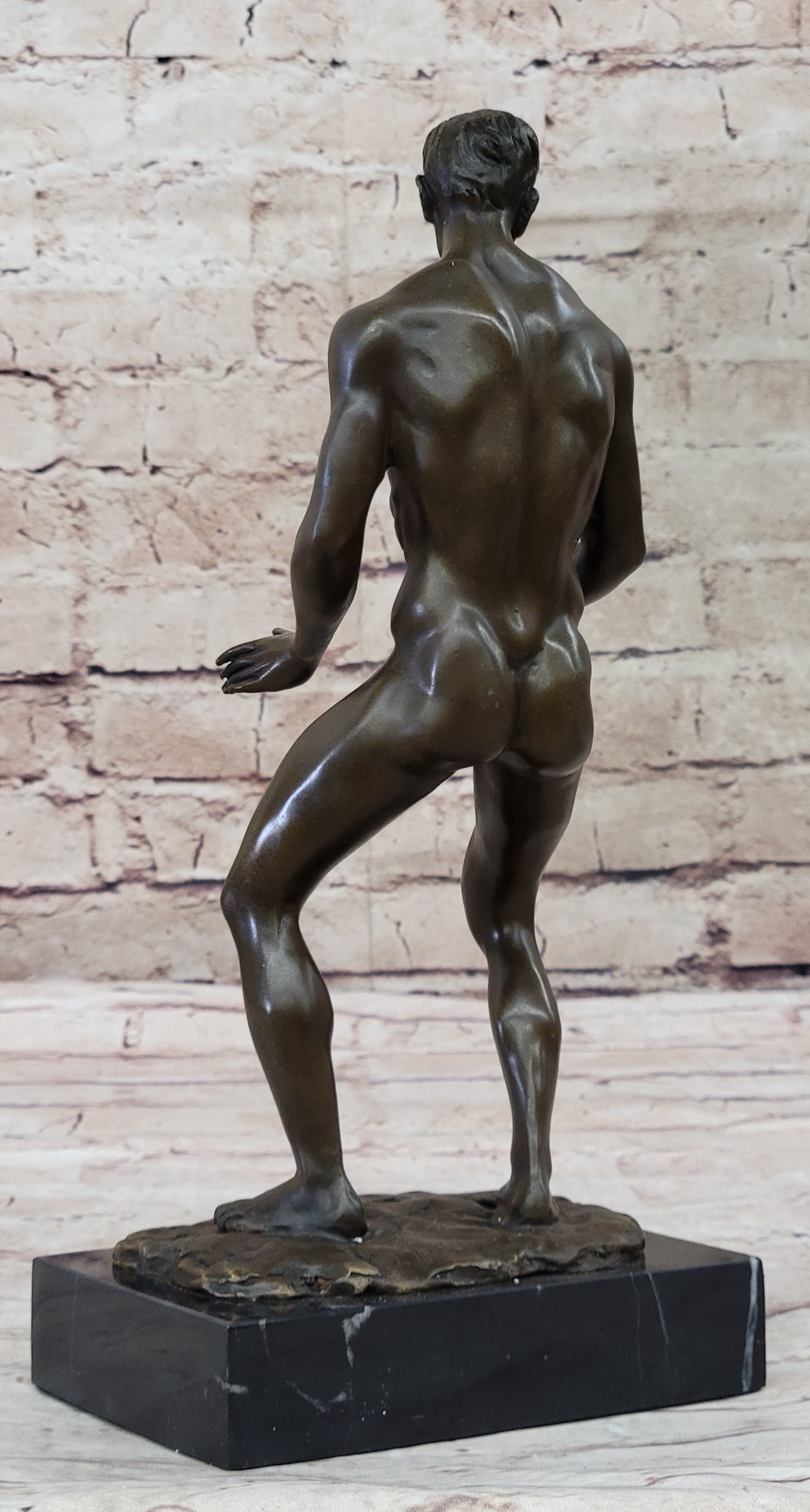 Nude Bronze Sculpture Original Artwork  Love You This Much Gay Figurine Figure