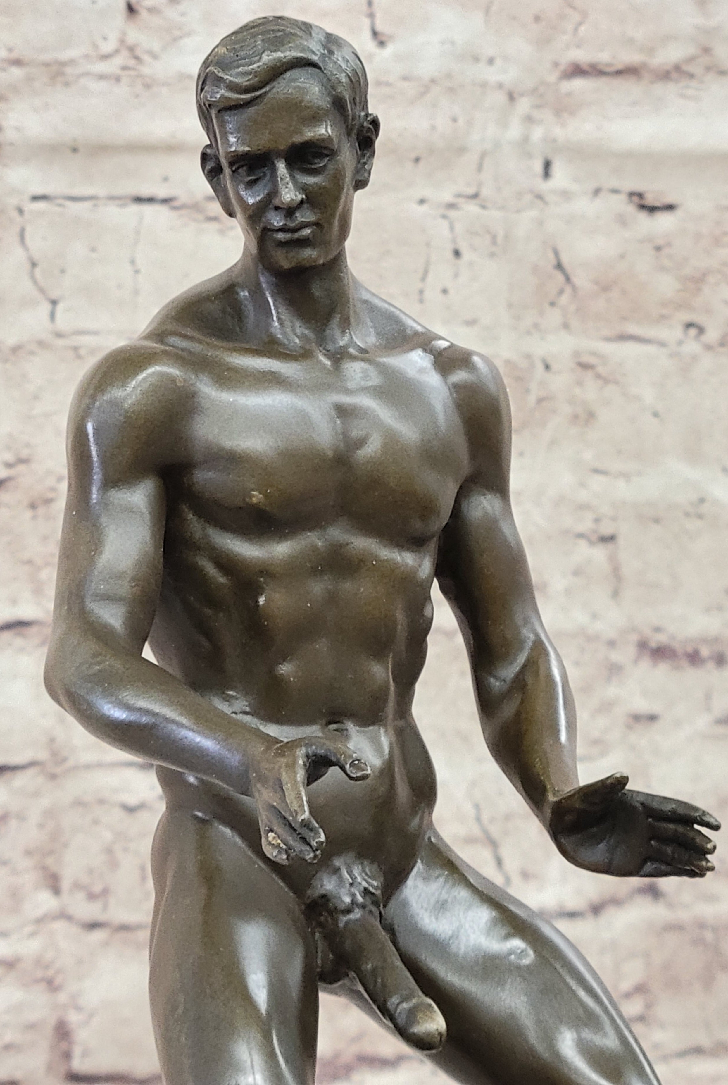 Nude Bronze Sculpture Original Artwork Love You This Much Gay Figurine