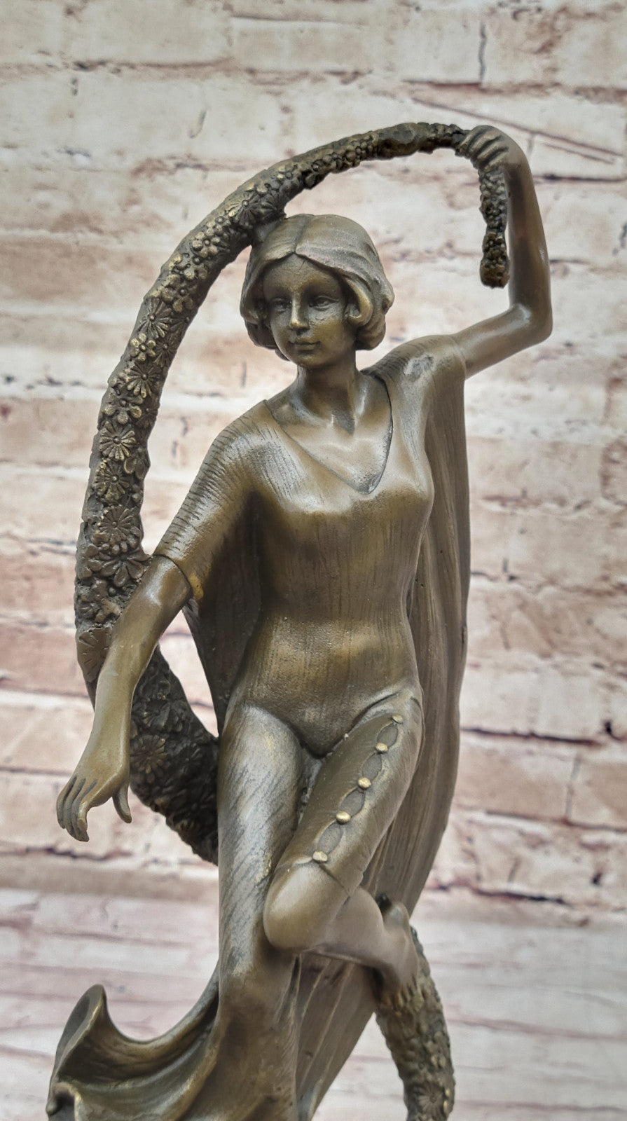 Thyrsus Dancer by Guirande: Art Deco Bronze Sculpture Detailed Classic Artwork Sale