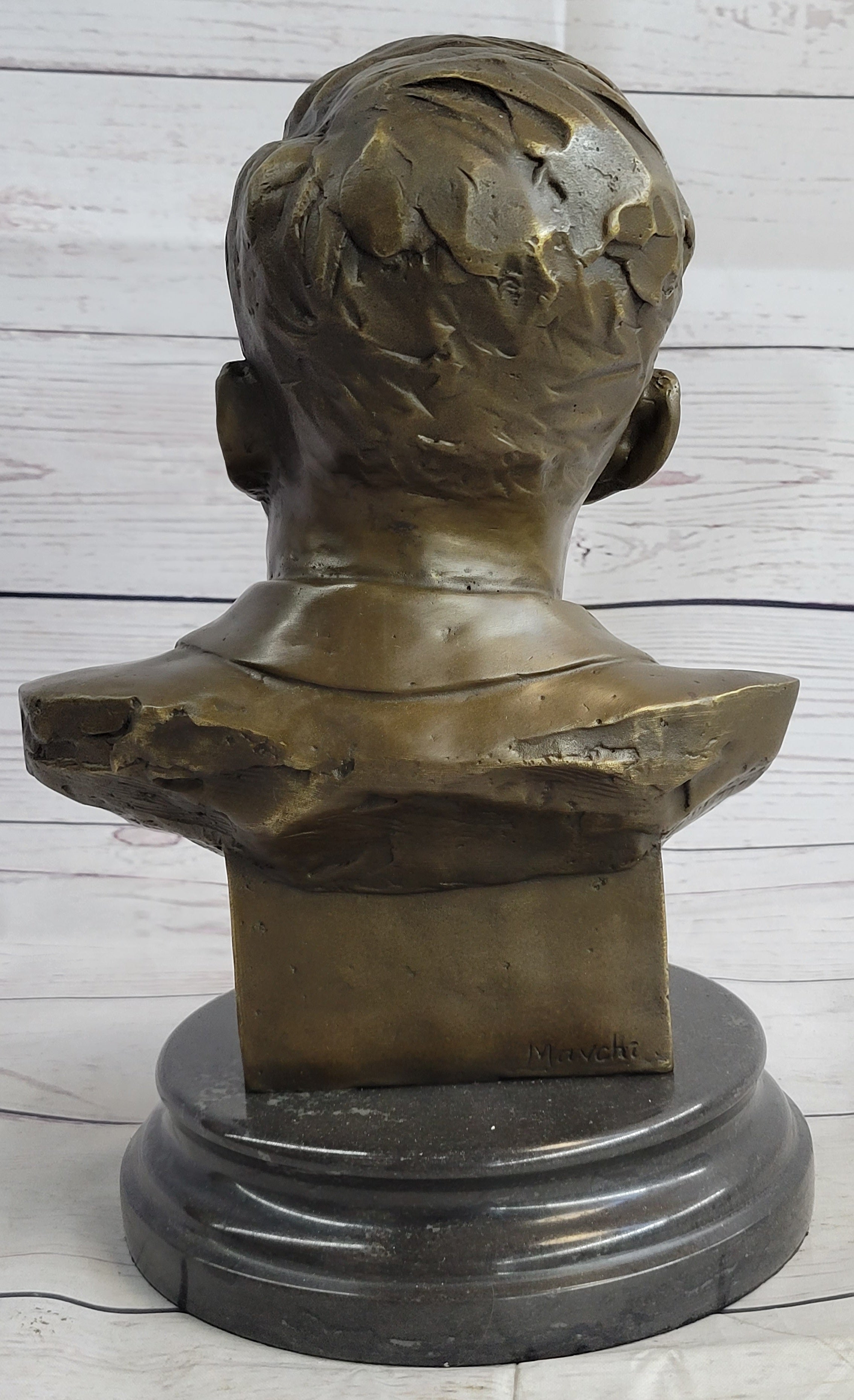 Vintage JFK BUST 100% Real Bronze on Marble Base President John F. Kennedy Sale