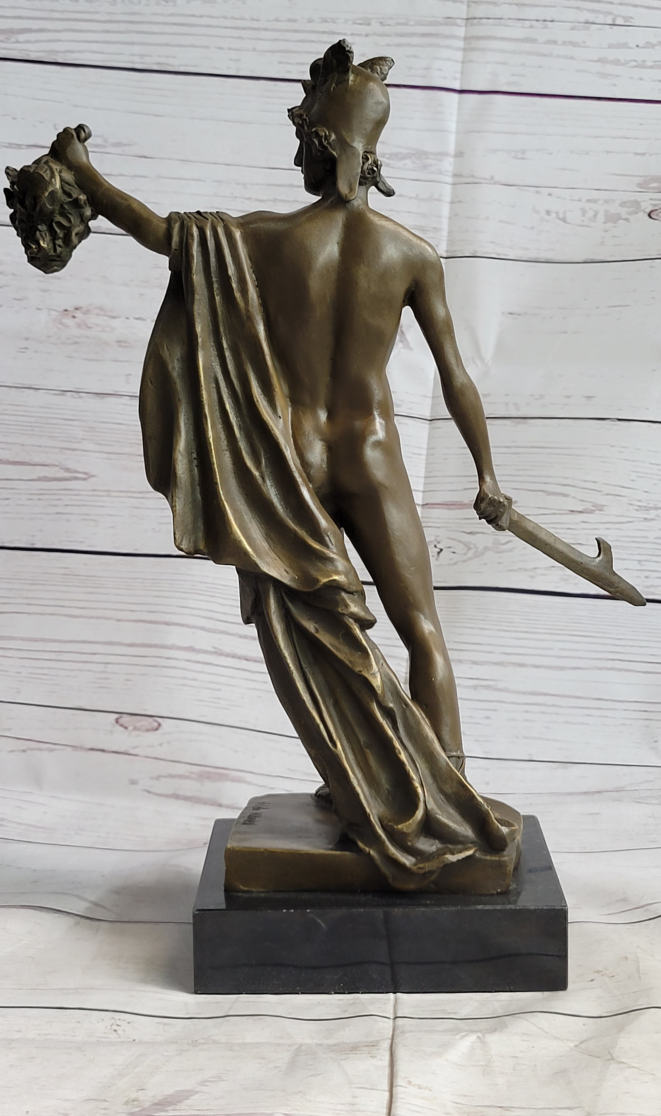 Signed Aldo Vitaleh tribute to Cellini Perseus Beheading the Medusa Bronze Nude